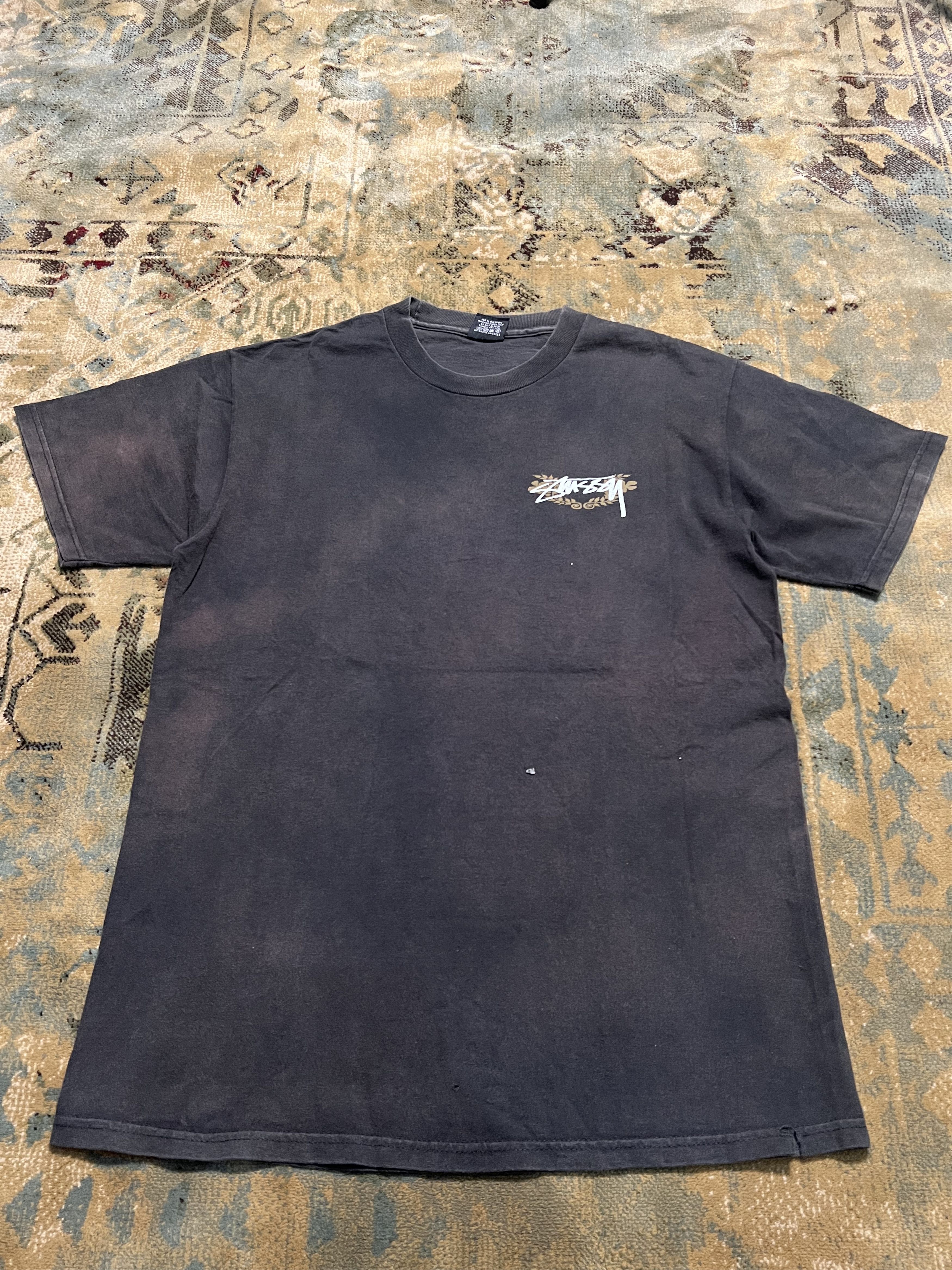 Stussy × Vintage 00s Stussy Skull Iconic Logo Faded Tshirt Tee y2k style Size US M / EU 48-50 / 2 - 2 Thumbnail
