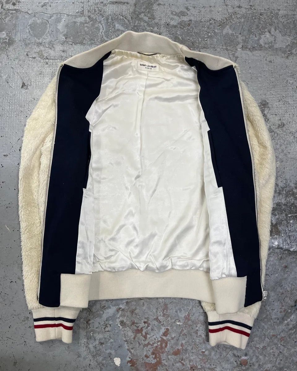 Saint Laurent Paris SS2016 Saint Laurent Cream Faux Fur Bomber Jacket Size US S / EU 44-46 / 1 - 8 Thumbnail