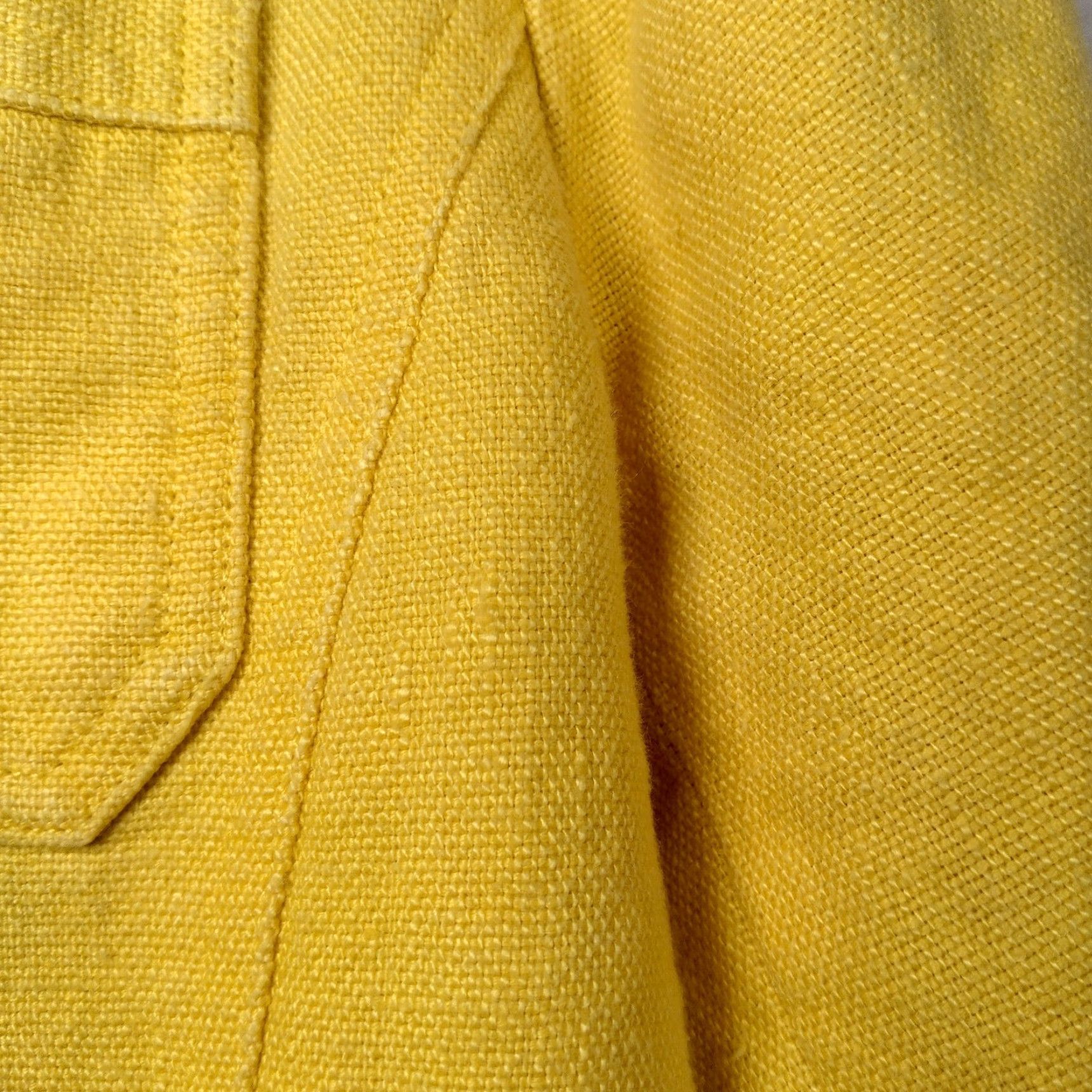 Ralph Lauren VINTAGE Lauren Ralph Lauren Blouse Women Size 6 Yellow Linen Short Sleeve Button Up Business Casual Preppy Size M / US 6-8 / IT 42-44 - 4 Thumbnail