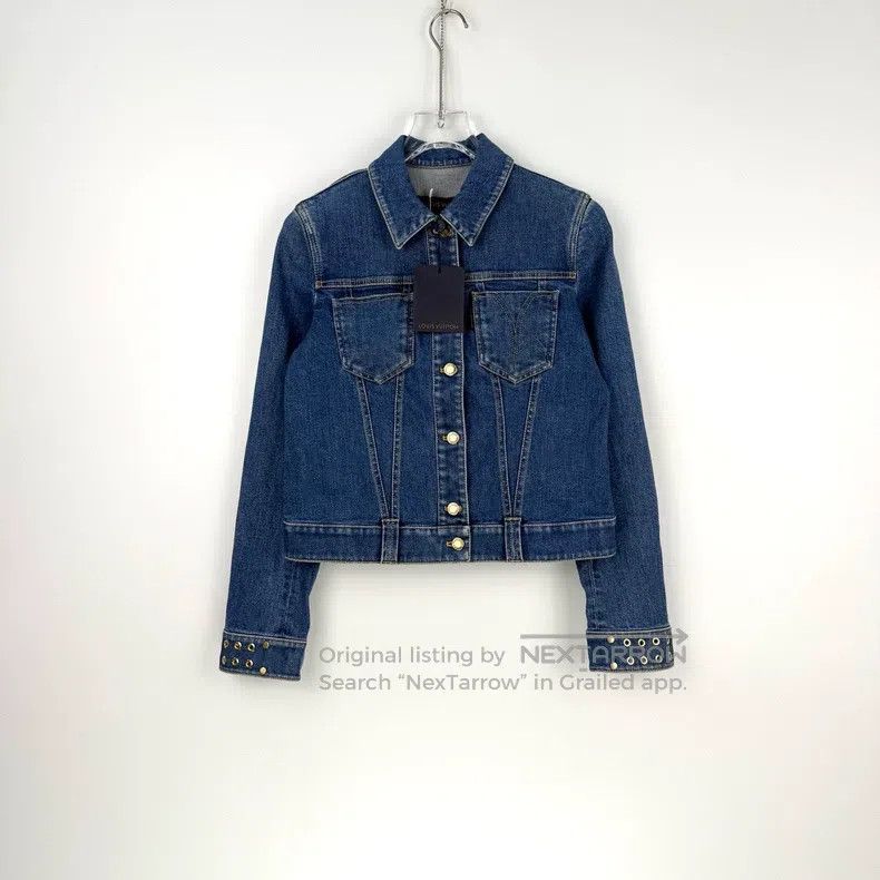 Louis Vuitton Louis Vuitton Washed Blue Rivet Cuff Denim Jacket Size S / US 4 / IT 40 - 3 Thumbnail