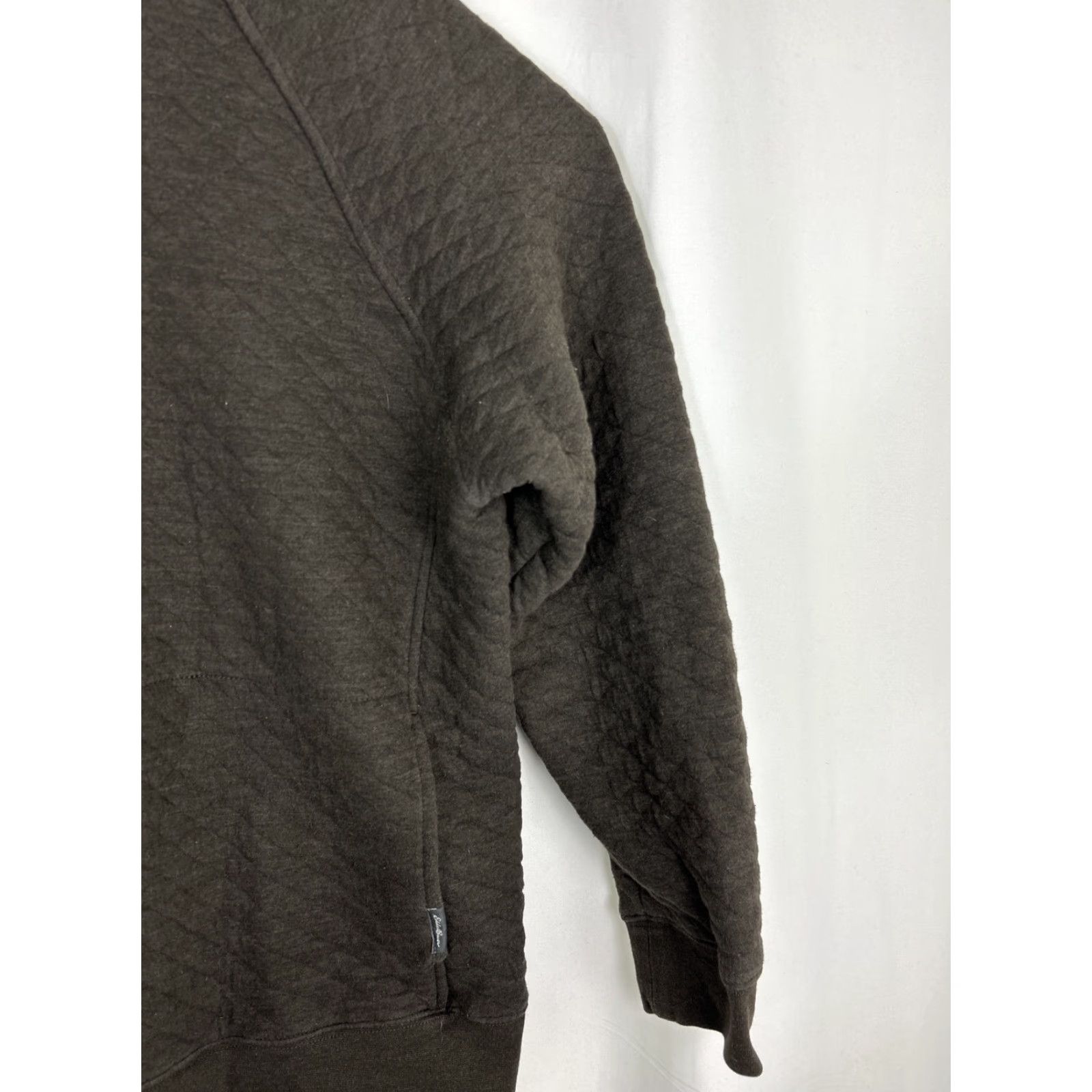 Eddie Bauer Eddie Bauer Mens XL Pullover Quilted Brown 1/4 Snap Pouch Pocket Sweater Size US XL / EU 56 / 4 - 4 Thumbnail