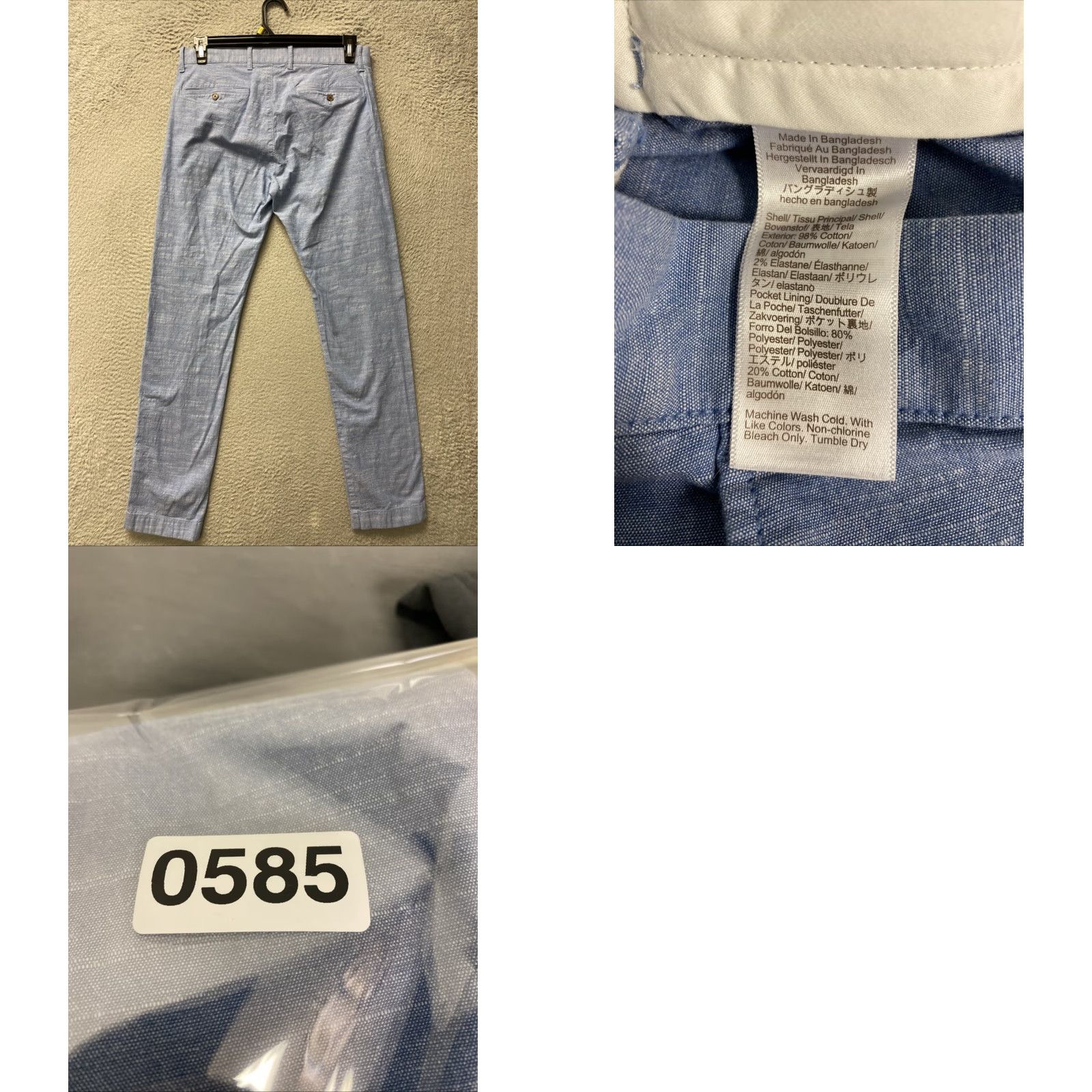 J.Crew J.CREW Pants Men Regular Slim Straight Blue Chino 32x32 Cotton Twill Button Zip Pockets Back Pocket 32 Inseam Size US 32 / EU 48 - 8 Thumbnail