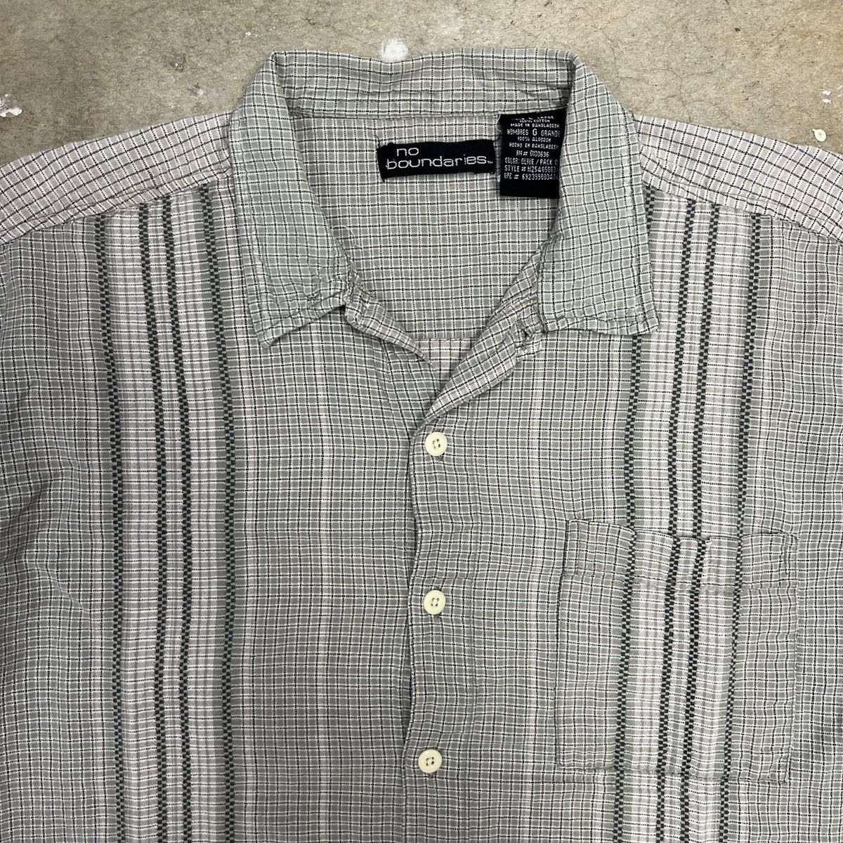 Vintage No Boundaries Camp Collar Button Shirt Plaid Green Size US L / EU 52-54 / 3 - 2 Thumbnail