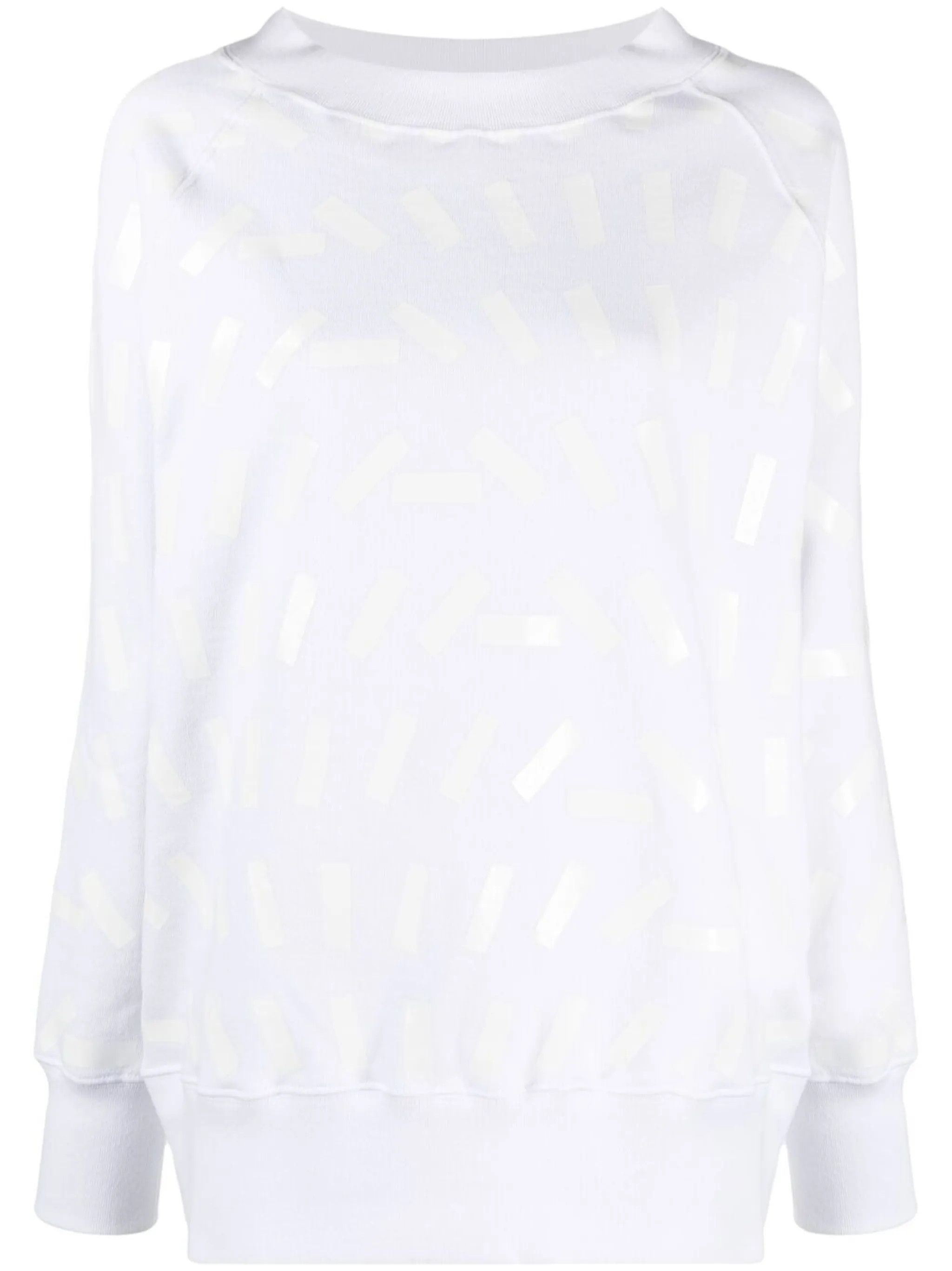 Maison Margiela o1y0625 Crewneck Sweatshirt in White Size M / US 6-8 / IT 42-44 - 1 Thumbnail