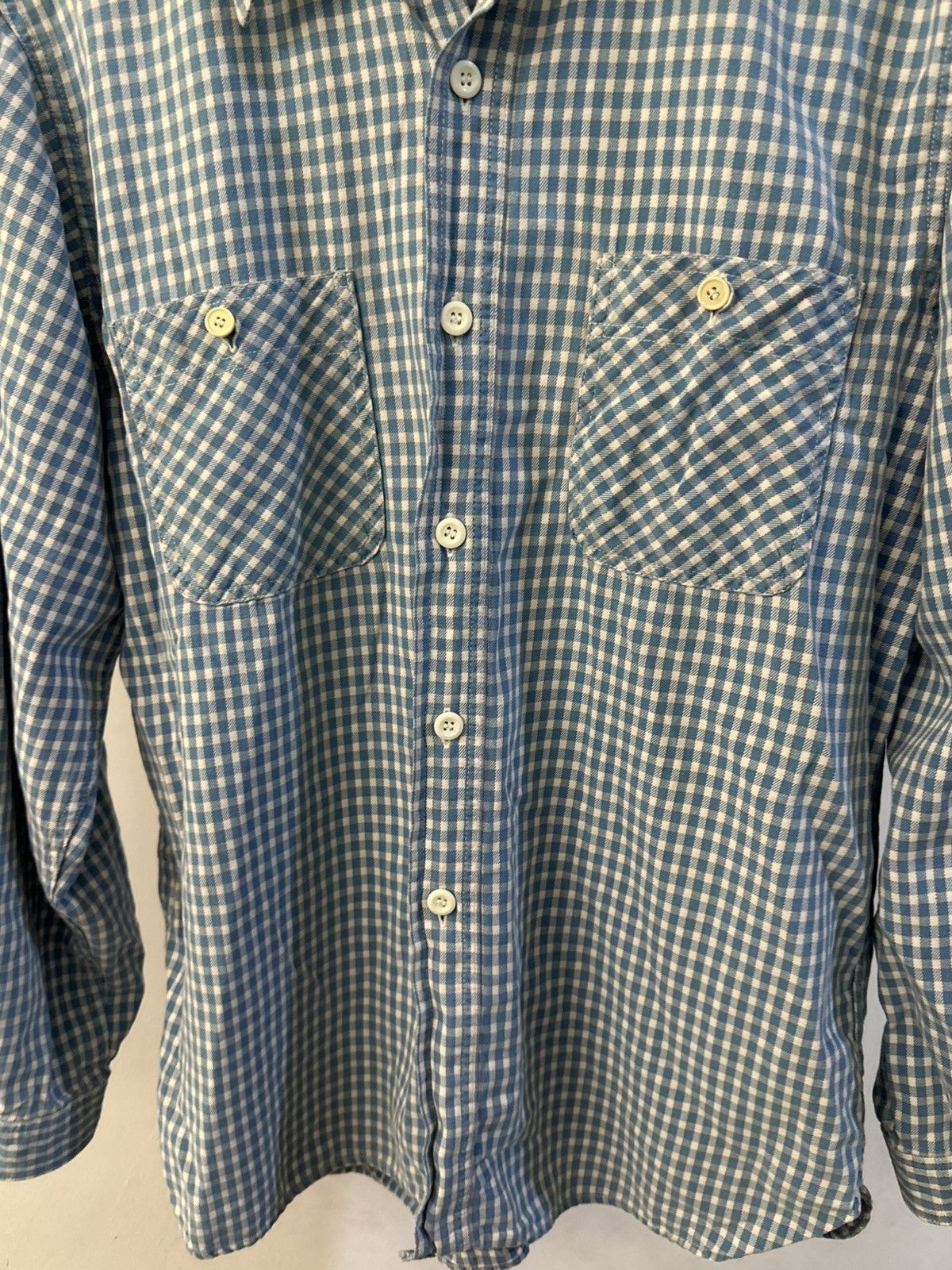 Sugar Cane Vintage Sugar Cane Blue Checkered Double Pocket Button Up Size US M / EU 48-50 / 2 - 4 Thumbnail