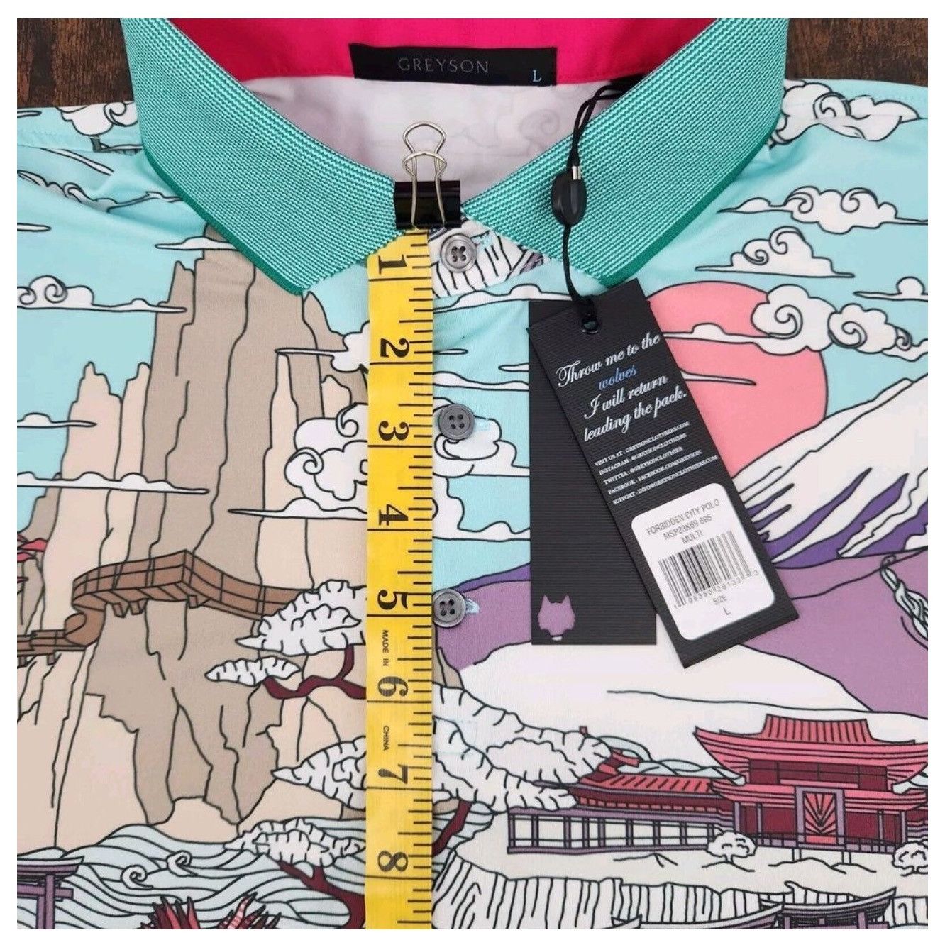 Other Greyson Mens Forbidden City Polo Shirt - NWT - Size L Size US L / EU 52-54 / 3 - 8 Thumbnail