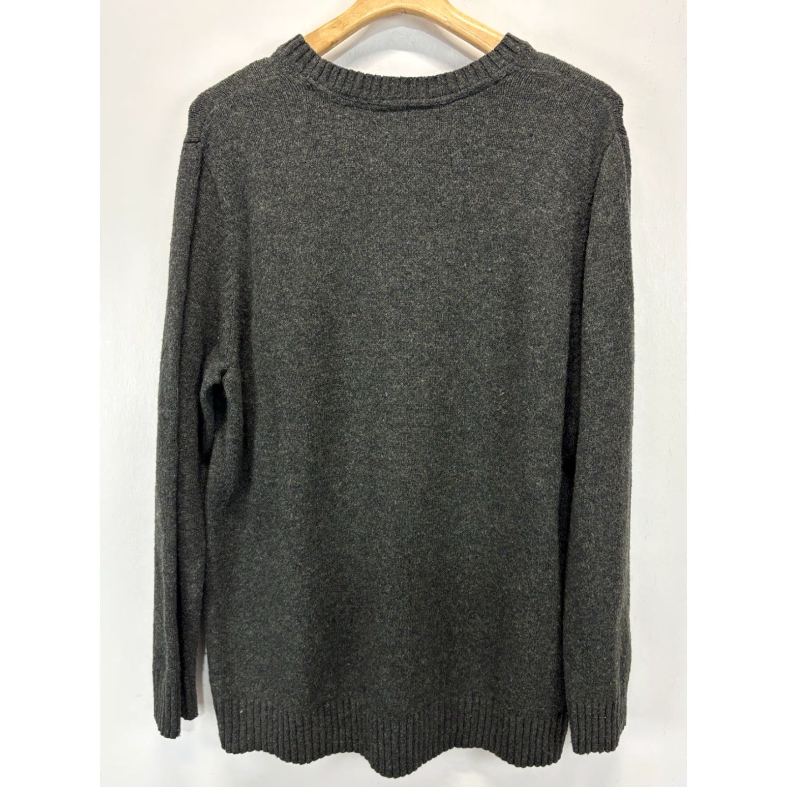 Eddie Bauer VINTAGE Eddie Bauer Wool Blend Sweater Mens XLT Crew Neck Grey Wide Stripe Preppy Pullover Knit Long Sleeve Tight-Knit Size US XL / EU 56 / 4 - 3 Thumbnail