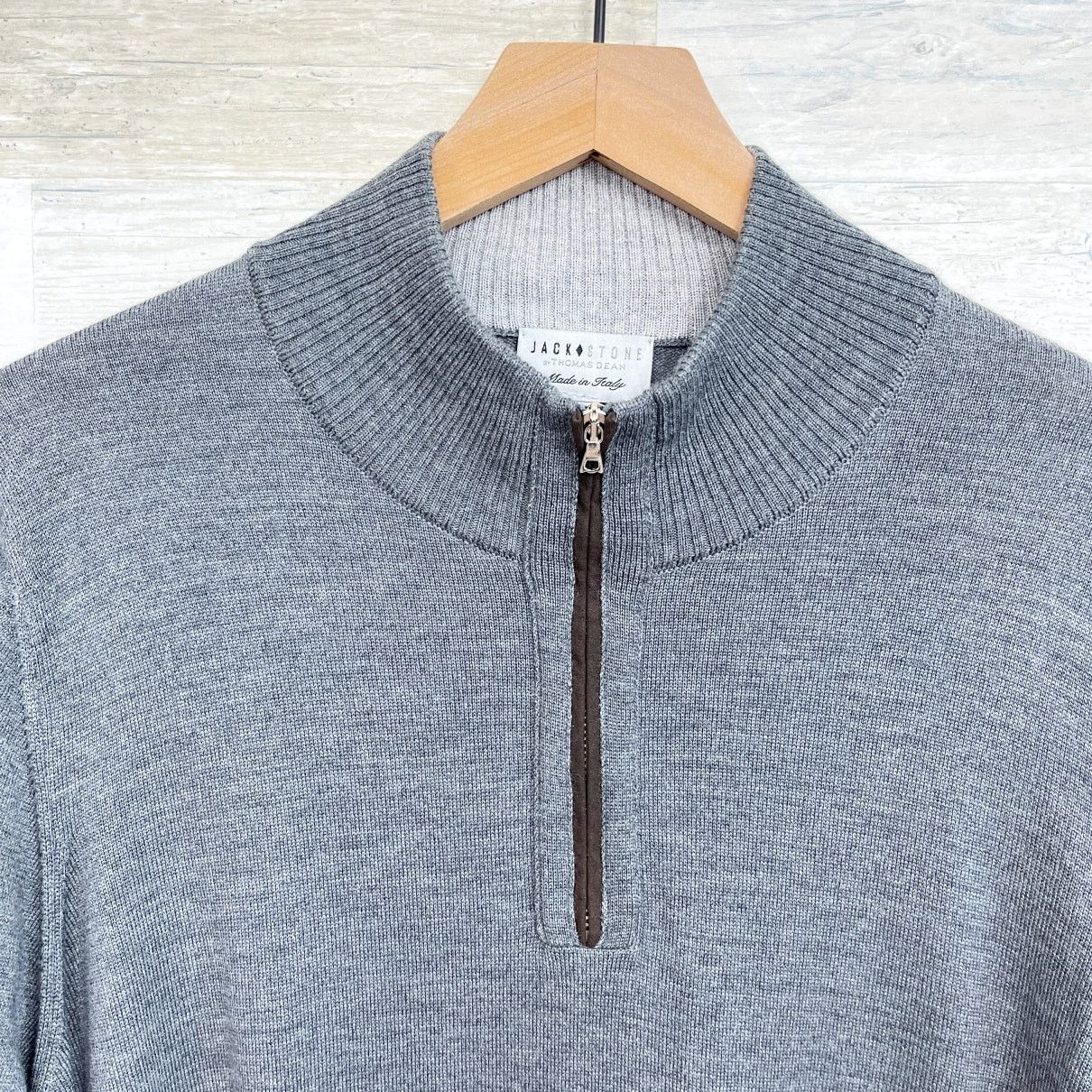 Thomas Dean Jack Stone Thomas Dean Extra Fine Merino Wool Sweater Mens L Size US L / EU 52-54 / 3 - 2 Thumbnail