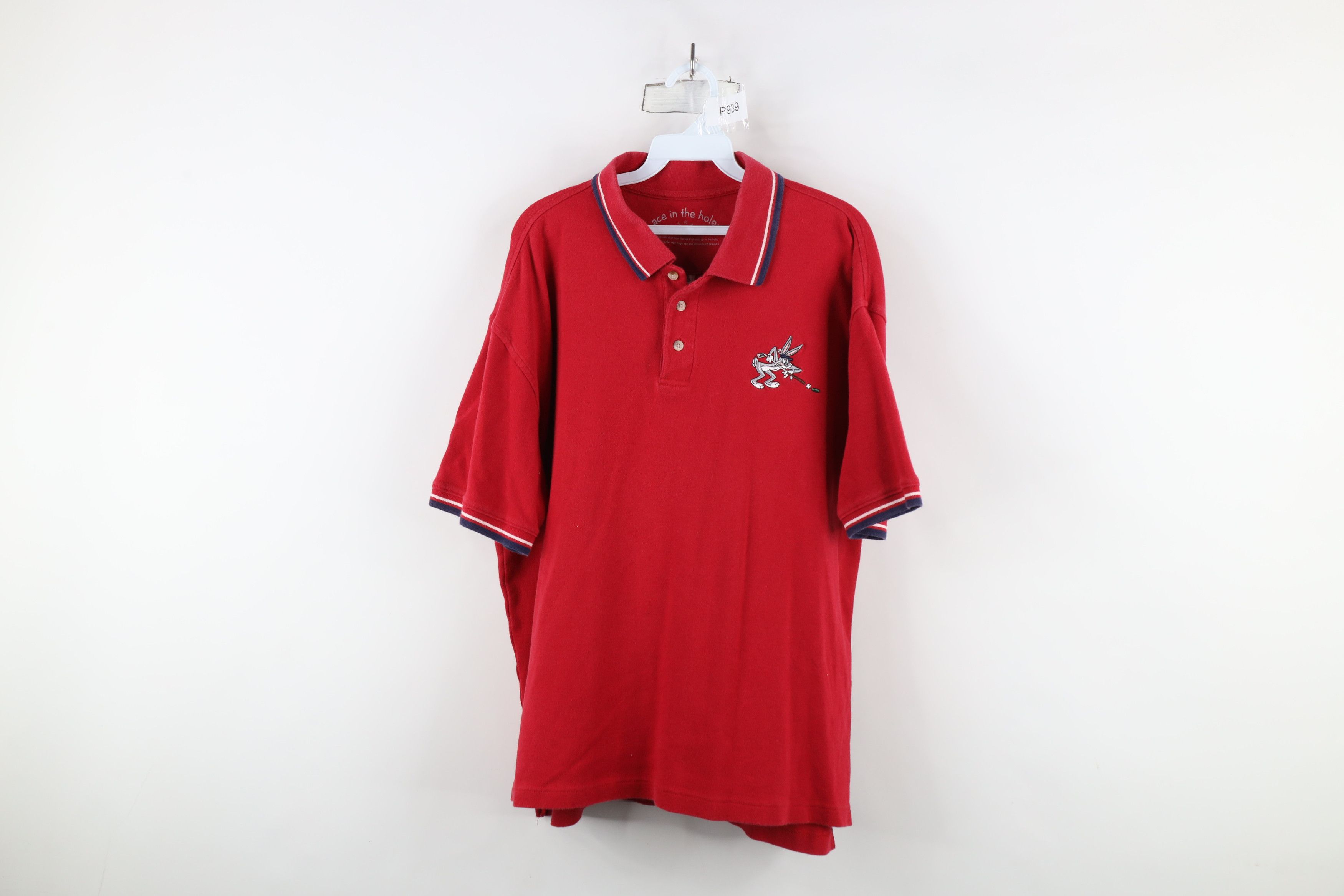 Vintage Vintage 90s Looney Tunes Bugs Bunny Golf Polo Shirt Red Size US L / EU 52-54 / 3 - 1 Thumbnail