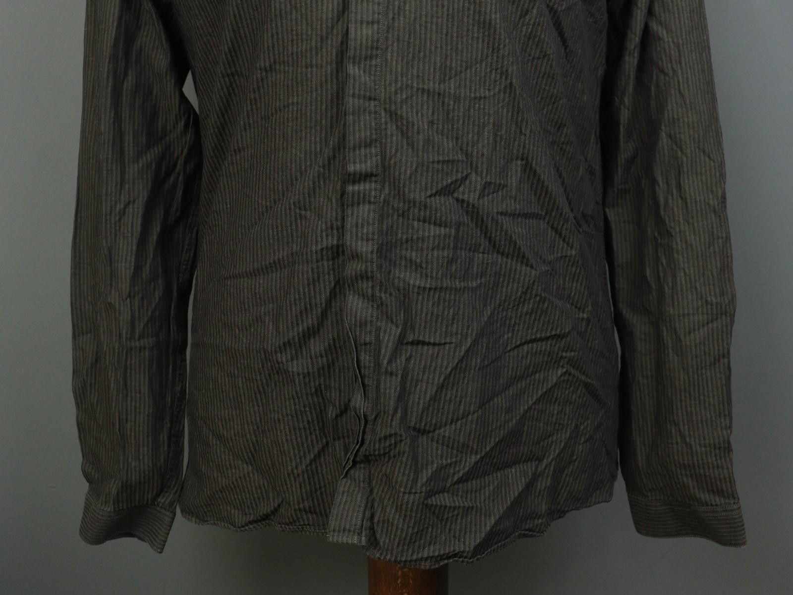 The Kooples The Kooples Brown Striped Cotton Fit Button Up Shirt Size L Size US L / EU 52-54 / 3 - 3 Thumbnail