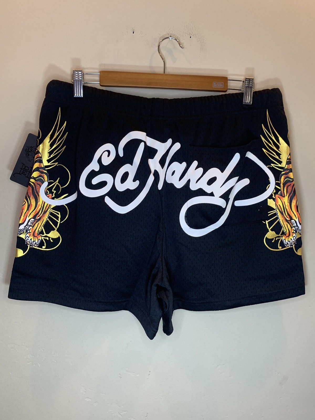 Ed Hardy *RARE* New Ed Hardy Tiger All Over Print Heavy Mesh Shorts L Size US 34 / EU 50 - 2 Thumbnail