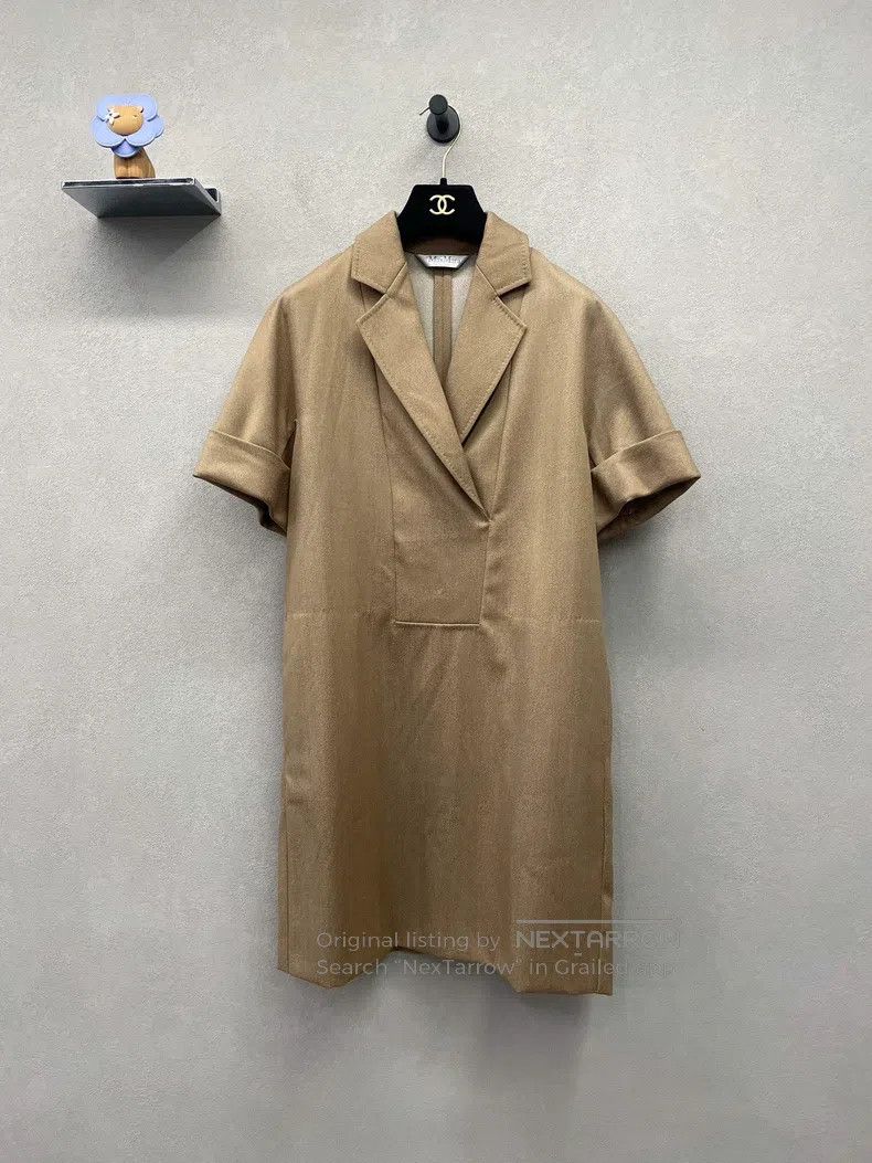Max Mara Max Mara Warm Camel Dress Size S / US 4 / IT 40 - 1 Thumbnail