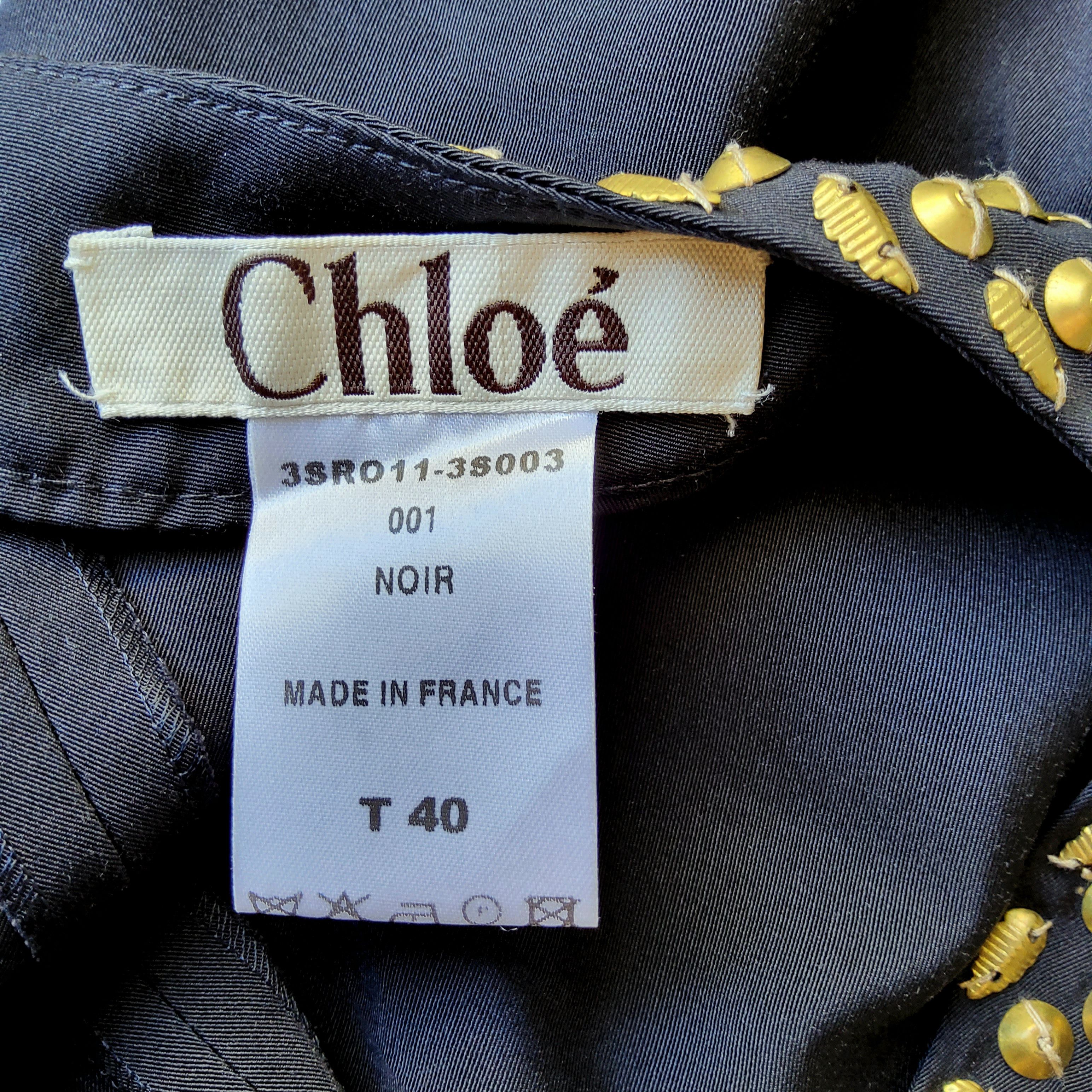Chloe Chloé vintage 2003 hand beaded silk midi dress Size M / US 6-8 / IT 42-44 - 7 Thumbnail