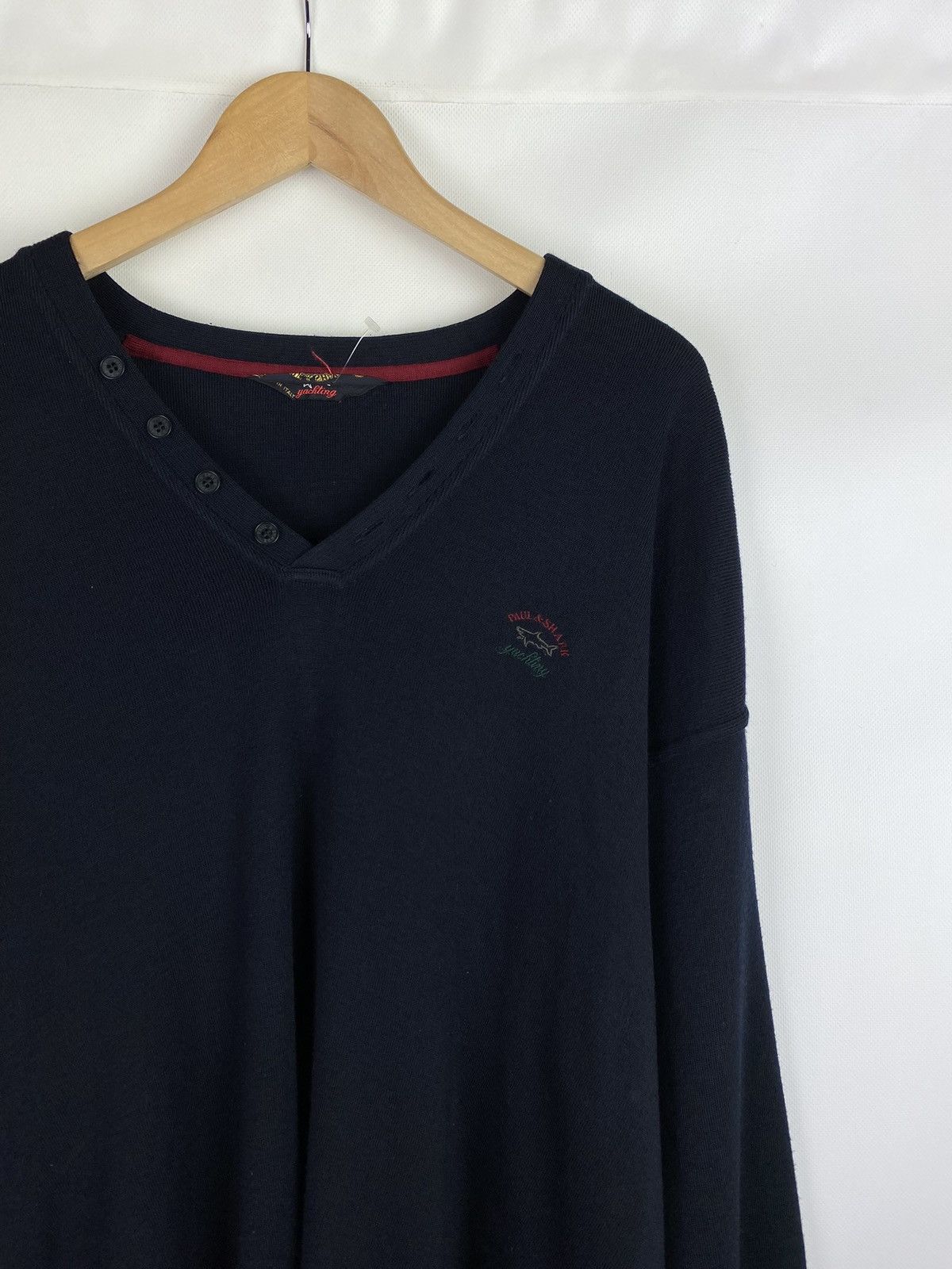 Paul & Shark Paul Shark vintage wool v-neck sweater pullover size 3XL Size US XXL / EU 58 / 5 - 5 Thumbnail