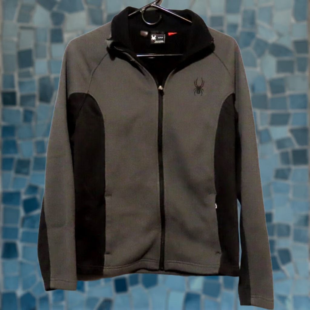Spyder Spyder Men's S Jacket Full Zip Polar Fleece Gray Regular Size S, Activewear, Long Sleeve, Mid-Length, Zip Pockets Size US S / EU 44-46 / 1 - 1 Thumbnail