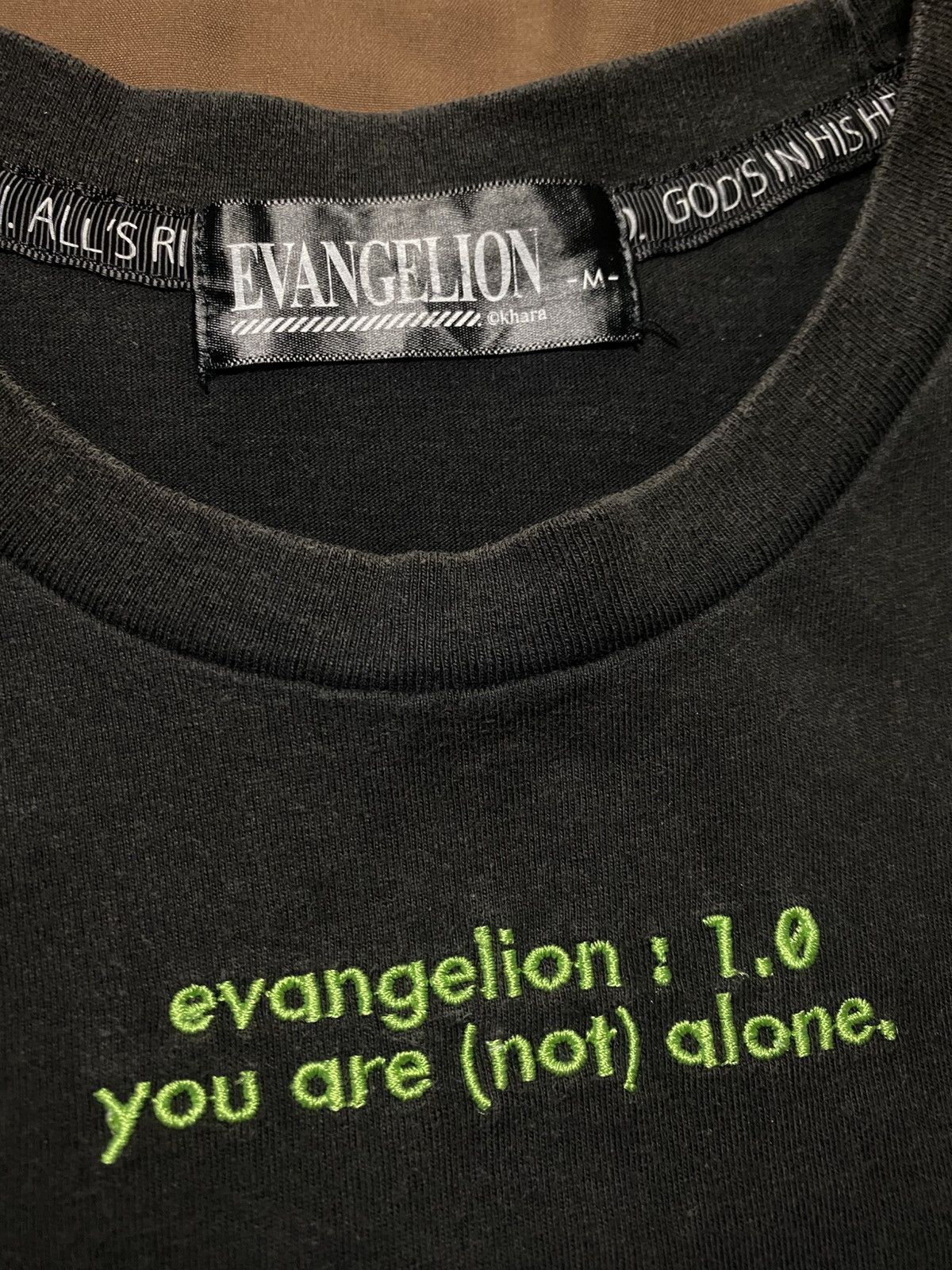 Anime Evangelion 1.0 You Are Not Alone Embroidered Anime Tee Size US M / EU 48-50 / 2 - 6 Thumbnail