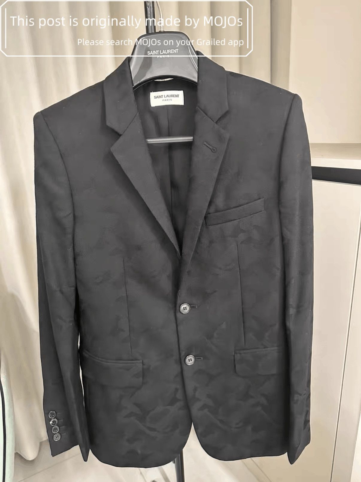 Saint Laurent Paris Sz 46 Saint Laurent Paris 16SS Pattern Blazer mojos53 Size US S / EU 44-46 / 1 - 1 Thumbnail