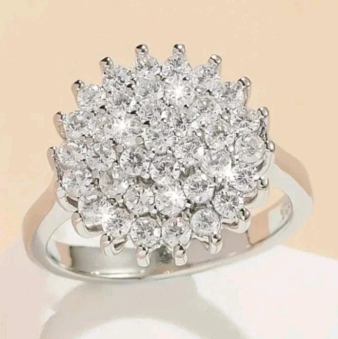 Other Stainless Steel Clear Cubic Zirconia Women's Ring Size 8 Size ONE SIZE - 3 Thumbnail