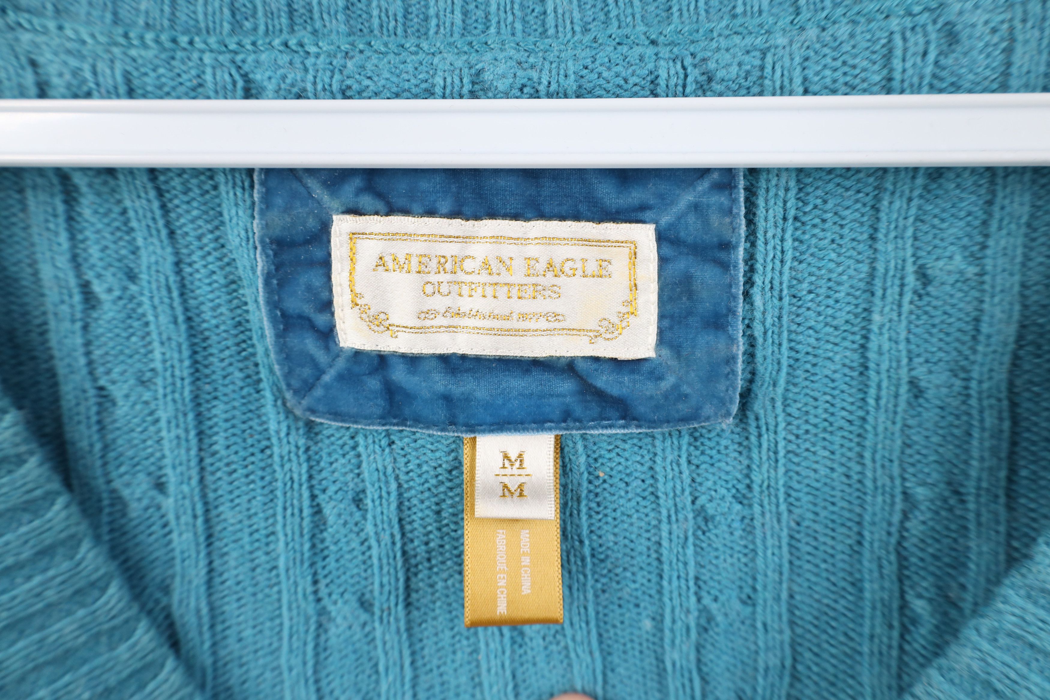 American Eagle Outfitters Vintage 90s Y2K American Eagle Angora Wool Cable Sweater Size M / US 6-8 / IT 42-44 - 5 Thumbnail
