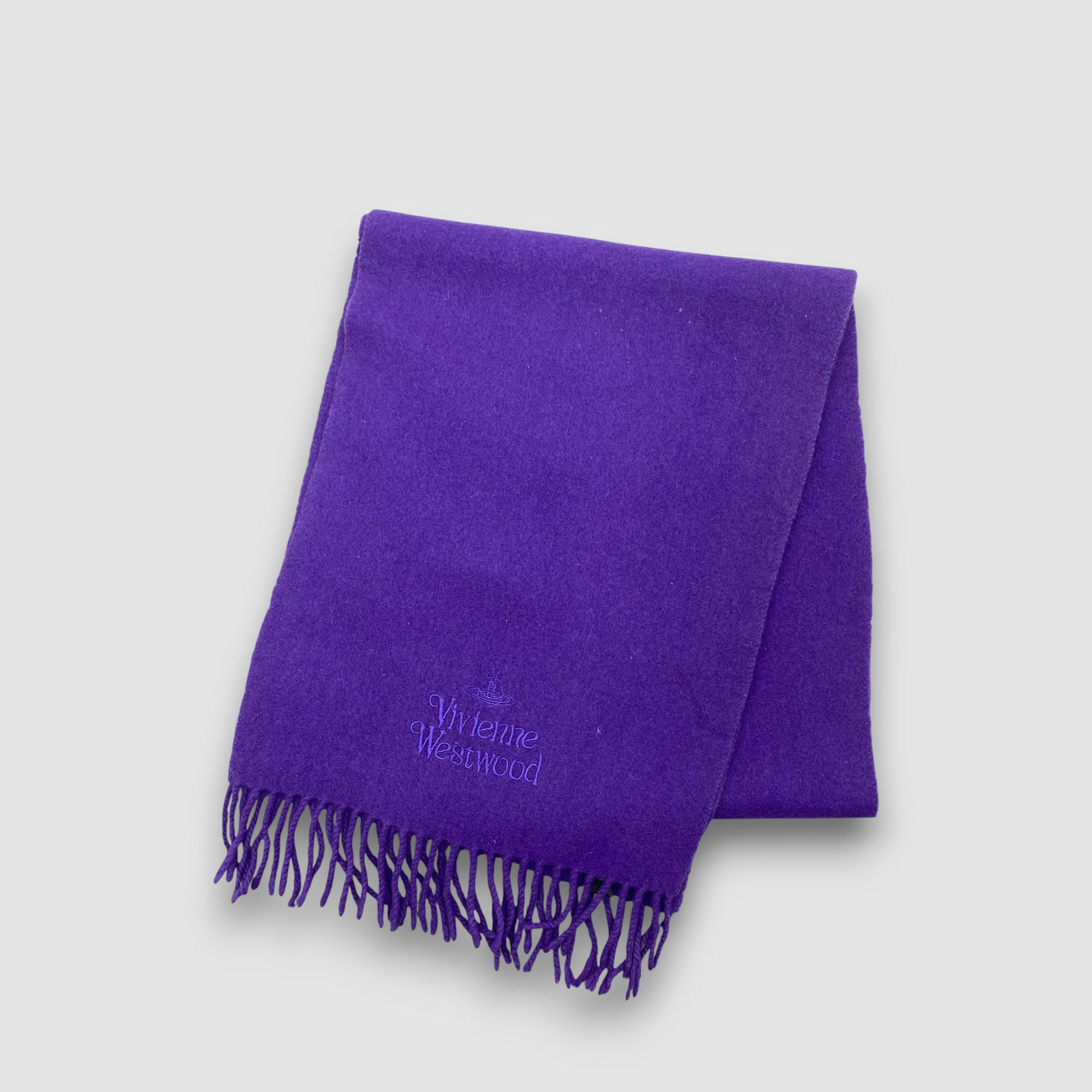 Japanese Brand Vintage Vivienne Westwood Scarf Muffler Orbs Wool Scarves Size ONE SIZE - 3 Thumbnail