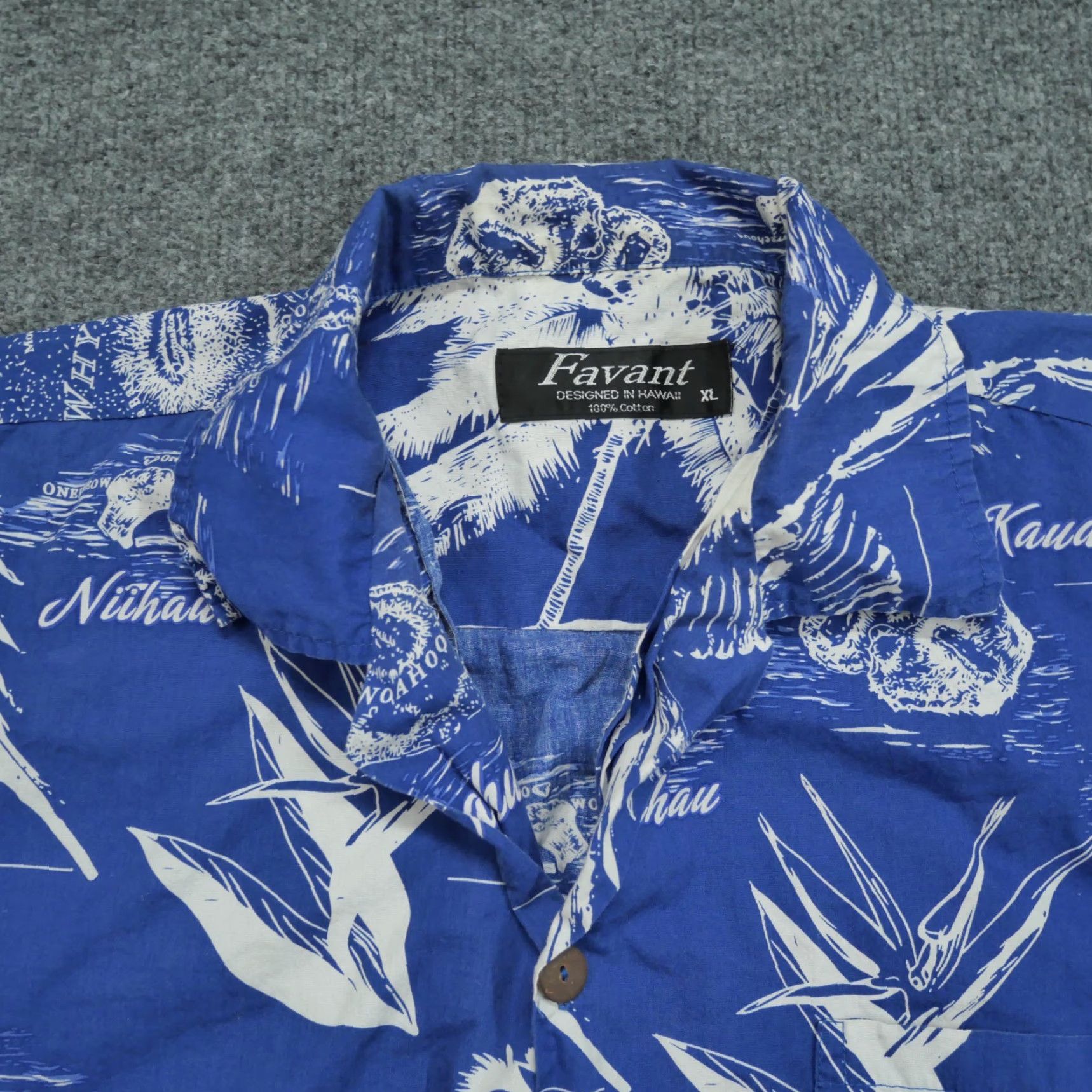 Vintage Favant Mens XL Blue Classic Hawaiian Collared Button-Up Shirt User: Favant Mens XL Blue Classic Hawaiian Collared Button-Up Shirt Size US XL / EU 56 / 4 - 2 Thumbnail