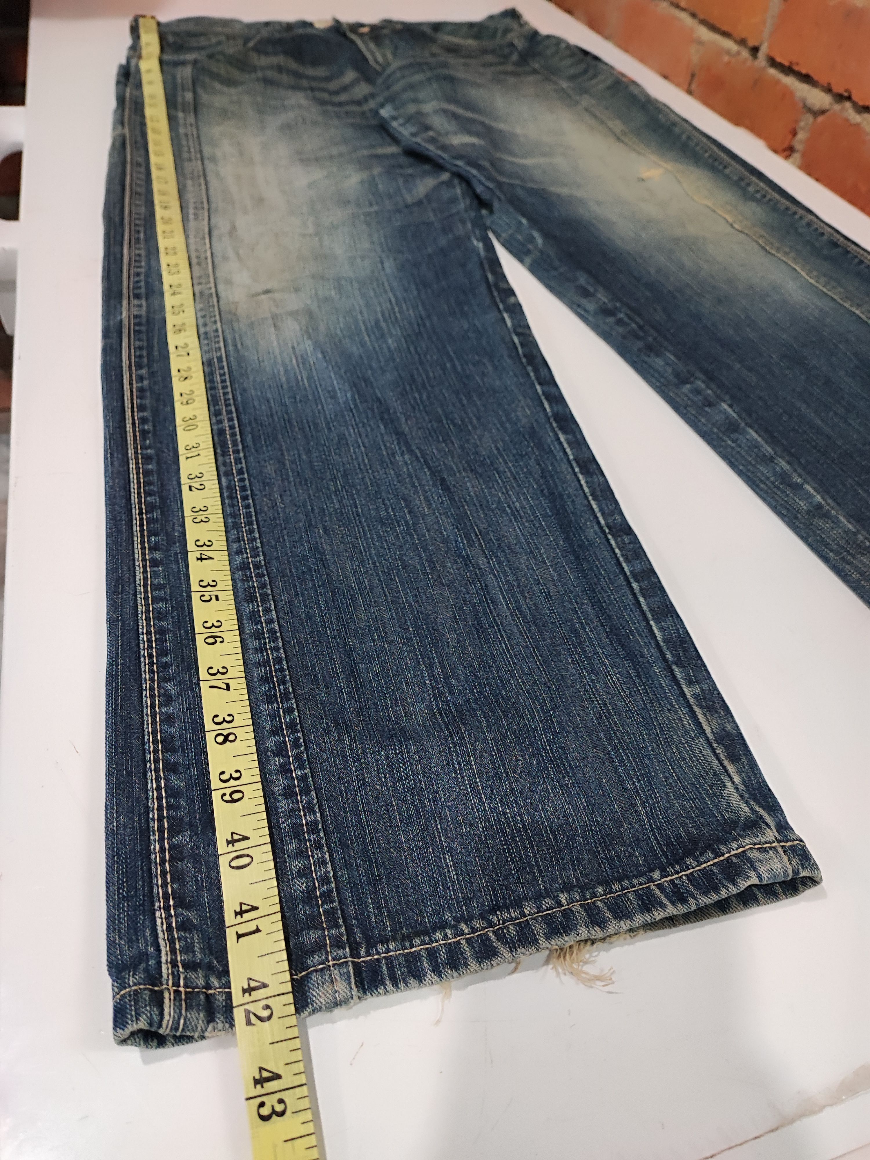 Number (N)ine Vintage Edwin XV Distressed Denim Baggy Pants Size US 35 - 16 Thumbnail