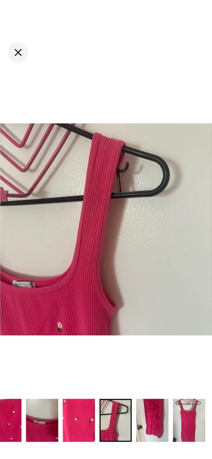 Zara (ZARA) Pink Sleeveless Dress with Floral Accents Size M / US 6-8 / IT 42-44 - 5 Thumbnail