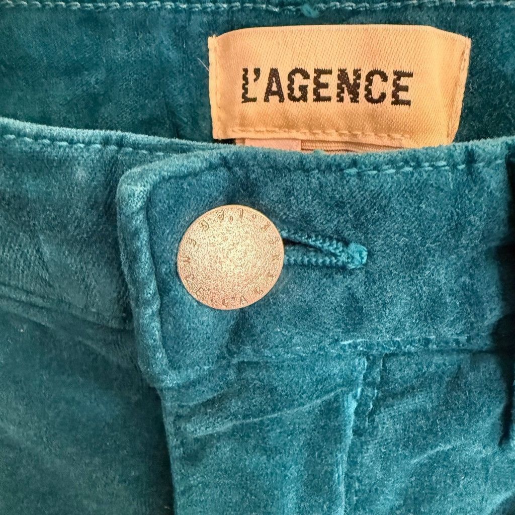 L'AGENCE Women's L'AGENCE Pants, Size 24, velvet Teal Monique Size 42" / US 20 - 8 Thumbnail