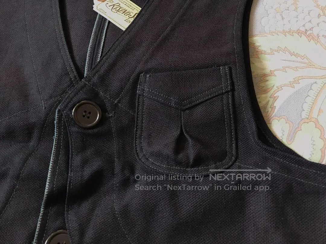 Michael Hoban Rising Sun Indigo Work Vest XS. Size US XS / EU 42 / 0 - 4 Thumbnail