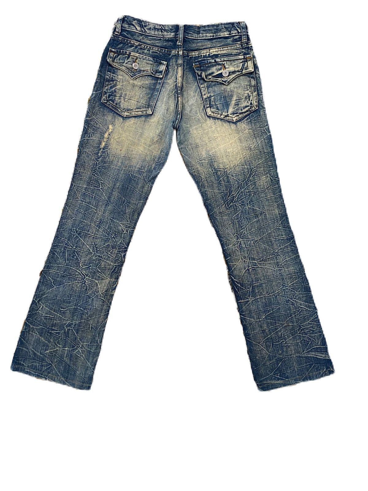 Japanese Brand FLARE DESIGN JEANS RIPPED STYLE JAPANESE BRAND RHYME Size US 28 / EU 44 - 2 Thumbnail