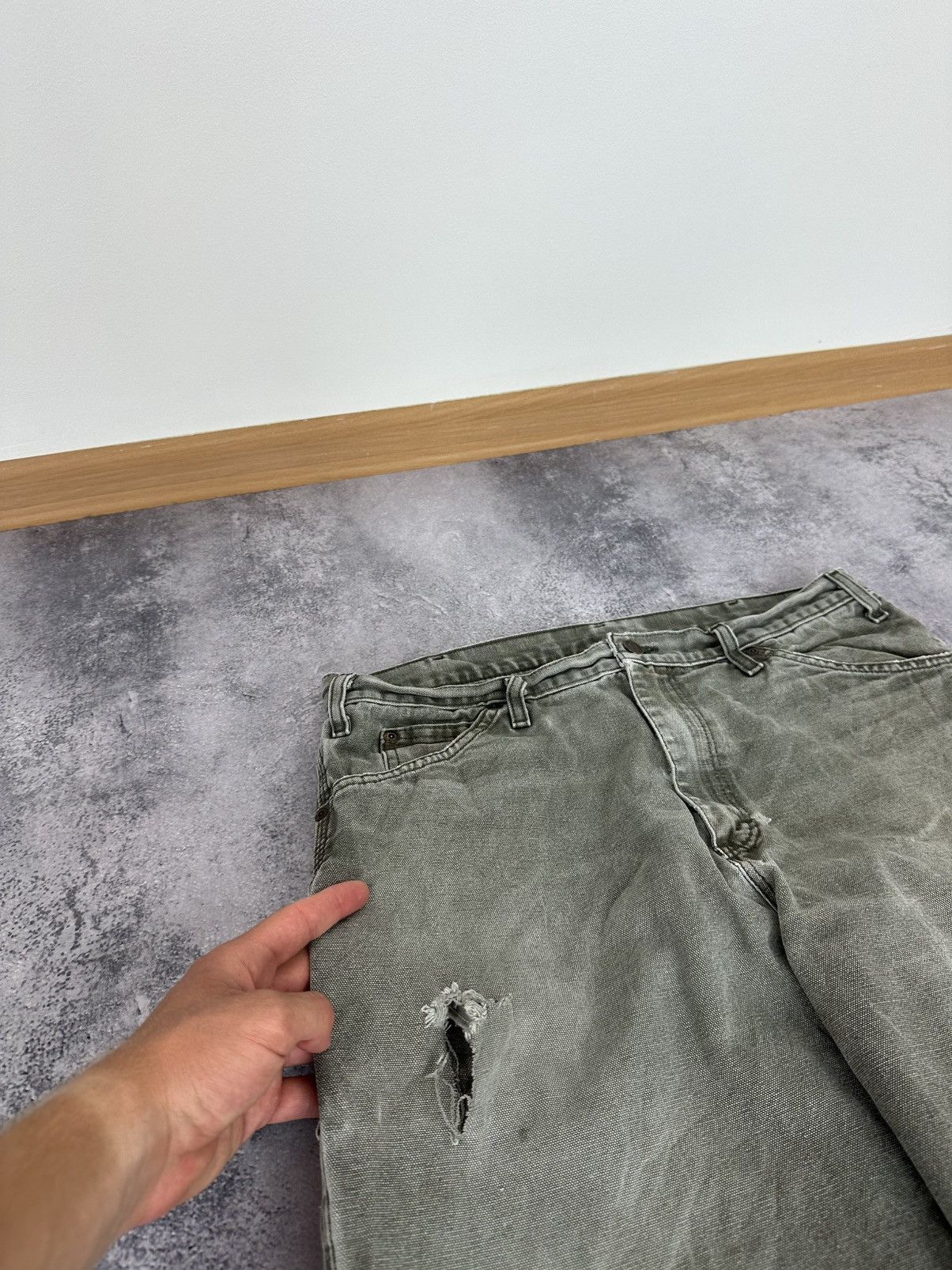 Dickies Vintage 90s Dickies Carpenter Baggy Opium Faded Work Pants Size US 34 / EU 50 - 13 Thumbnail
