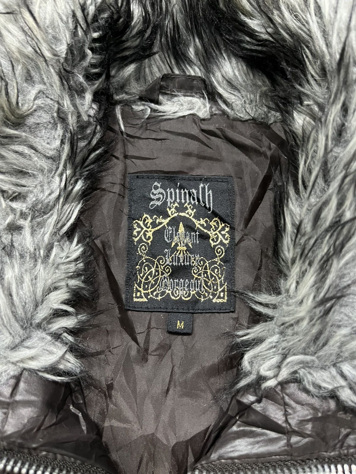 Le Grande Bleu (L.G.B.) 2000s spinach faux fur punk puffer vest jacket Size US M / EU 48-50 / 2 - 5 Thumbnail