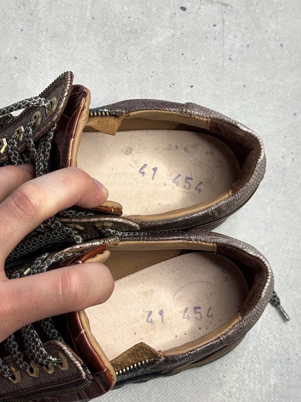 Other Lorenzi Italy Leather Sneakers Croc Snake Embossed 8 41 Rare Size US 8 / EU 41 - 11 Thumbnail