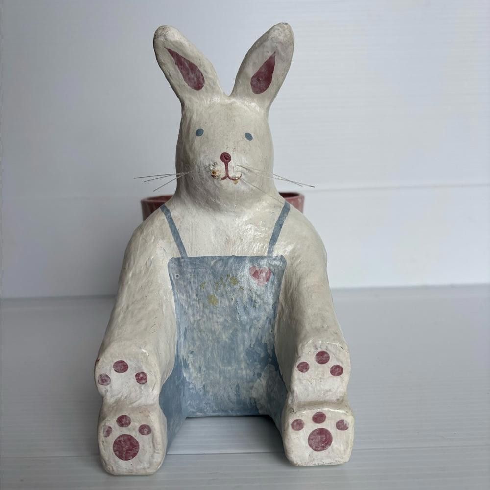 Designer Papier Mâché Vintage Easter Bunny Size ONE SIZE - 3 Thumbnail
