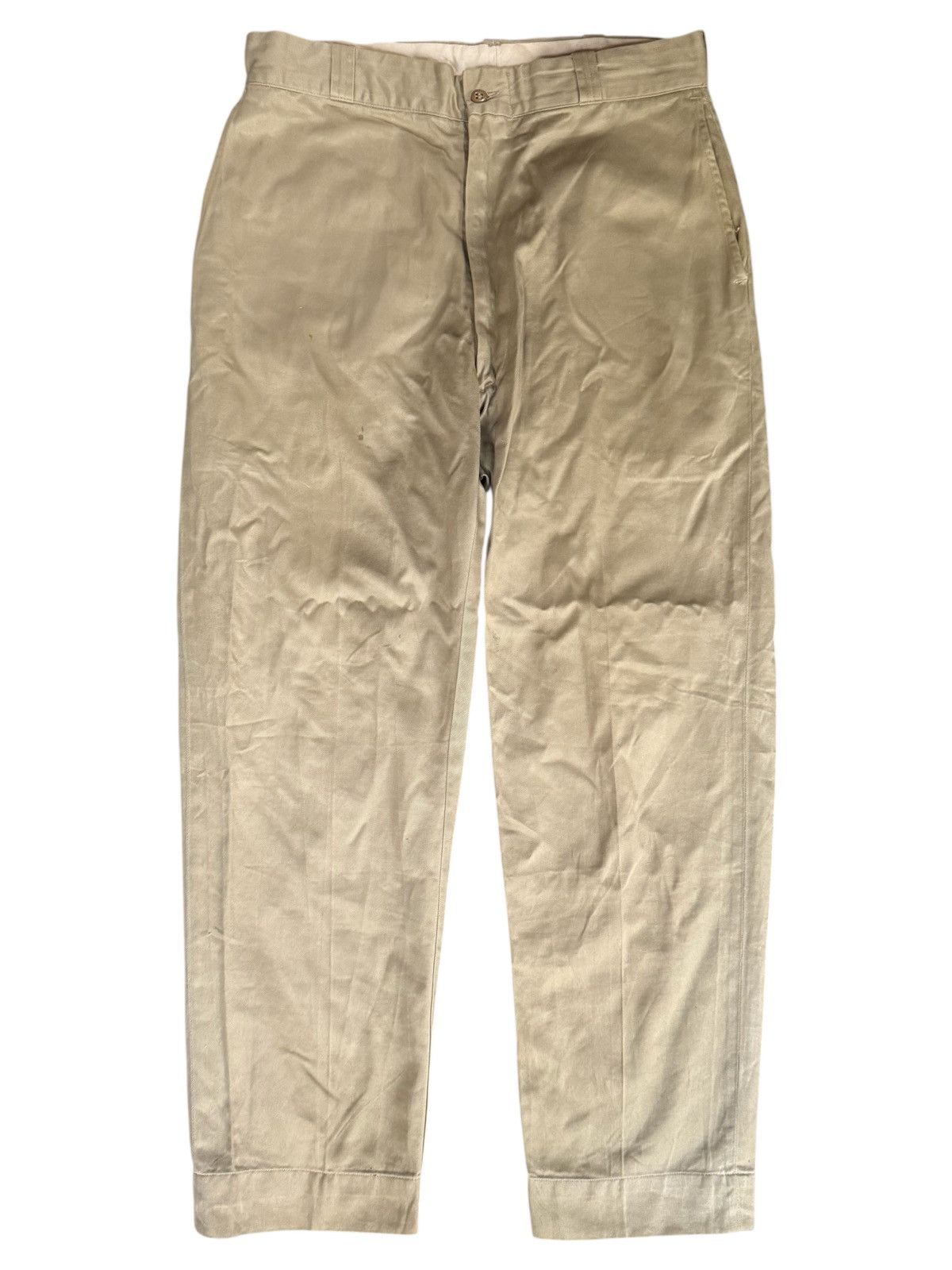 VERY RARE VINTAGE PANTS TROUSER US ARMY OFFICER KHAKI CHINOS