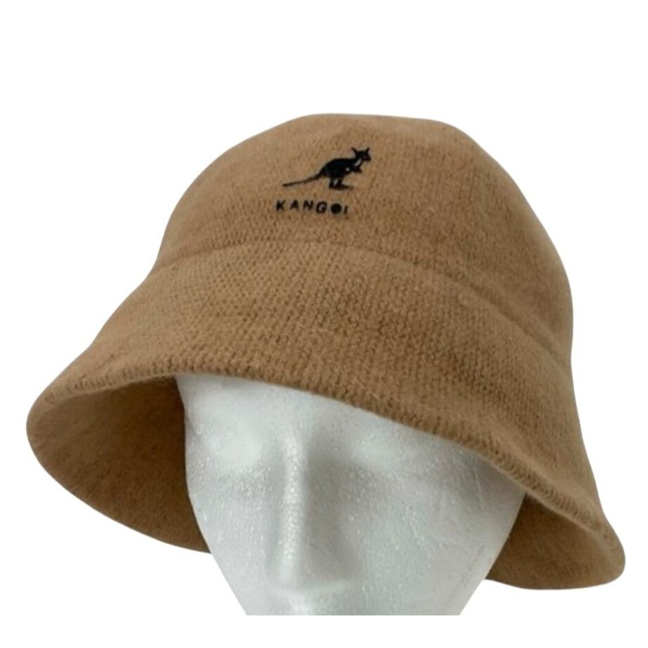Kangol Kangol Angora Bucket Hat Camel Brown Textured Wool Blend Min Size ONE SIZE - 1 Thumbnail
