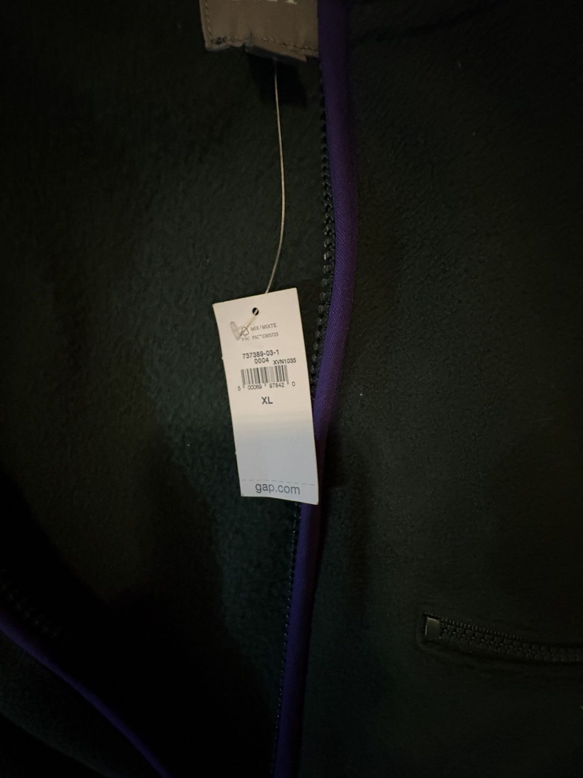 Gap Brand New Gap Polar Fleece Men’s XLarge Green/Purple Size US XL / EU 56 / 4 - 6 Thumbnail