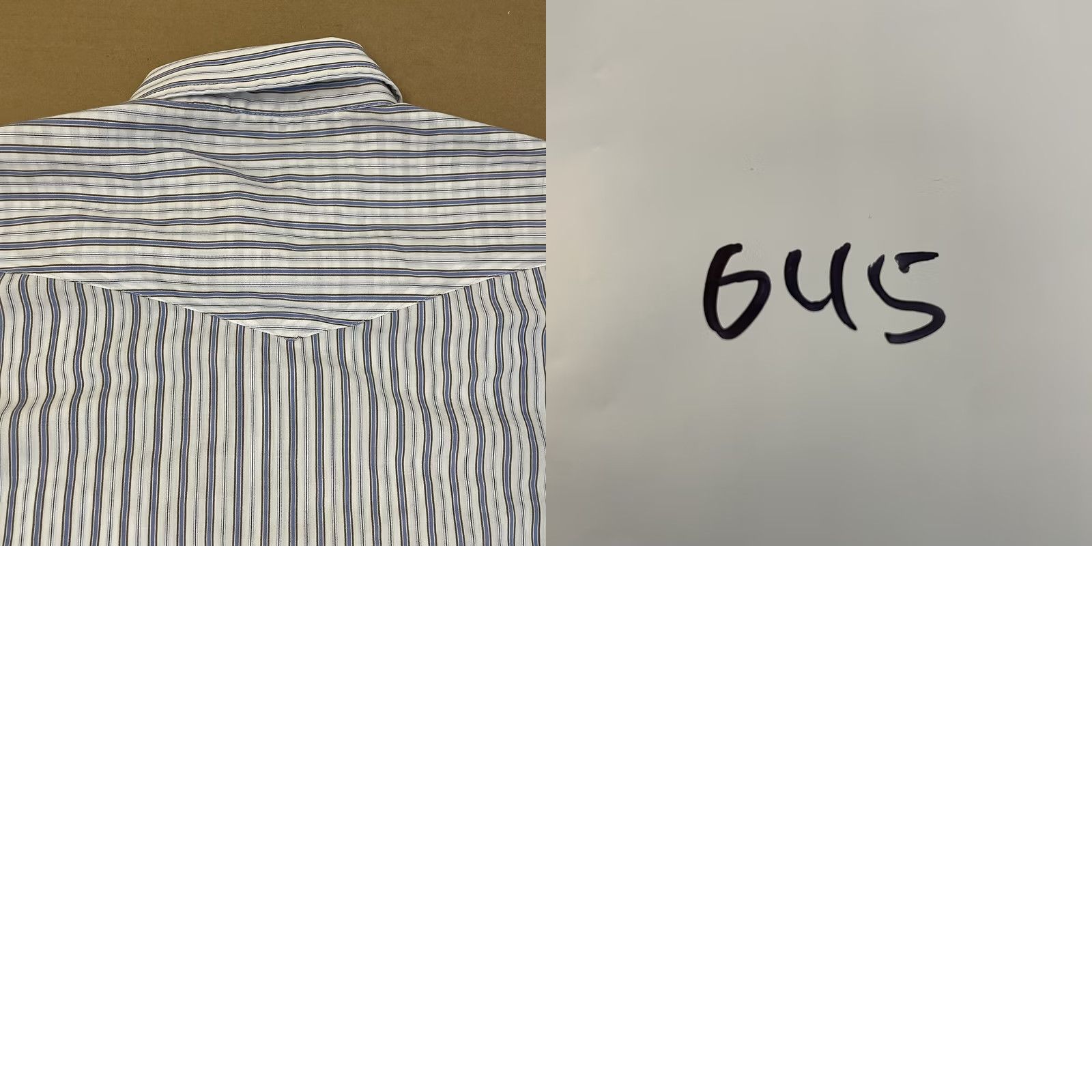 Vintage VINTAGE Panhandle Slim Shirt Adult 16 33 Blue Stripe Pearl Snap Pockets Button-Down Mens Shirt Size US L / EU 52-54 / 3 - 9 Thumbnail