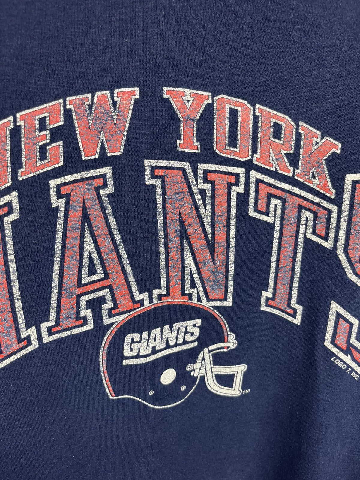 Logo 7 Vintage Logo7 New York Giants navy single stitch t-shirt tee Size US L / EU 52-54 / 3 - 9 Thumbnail