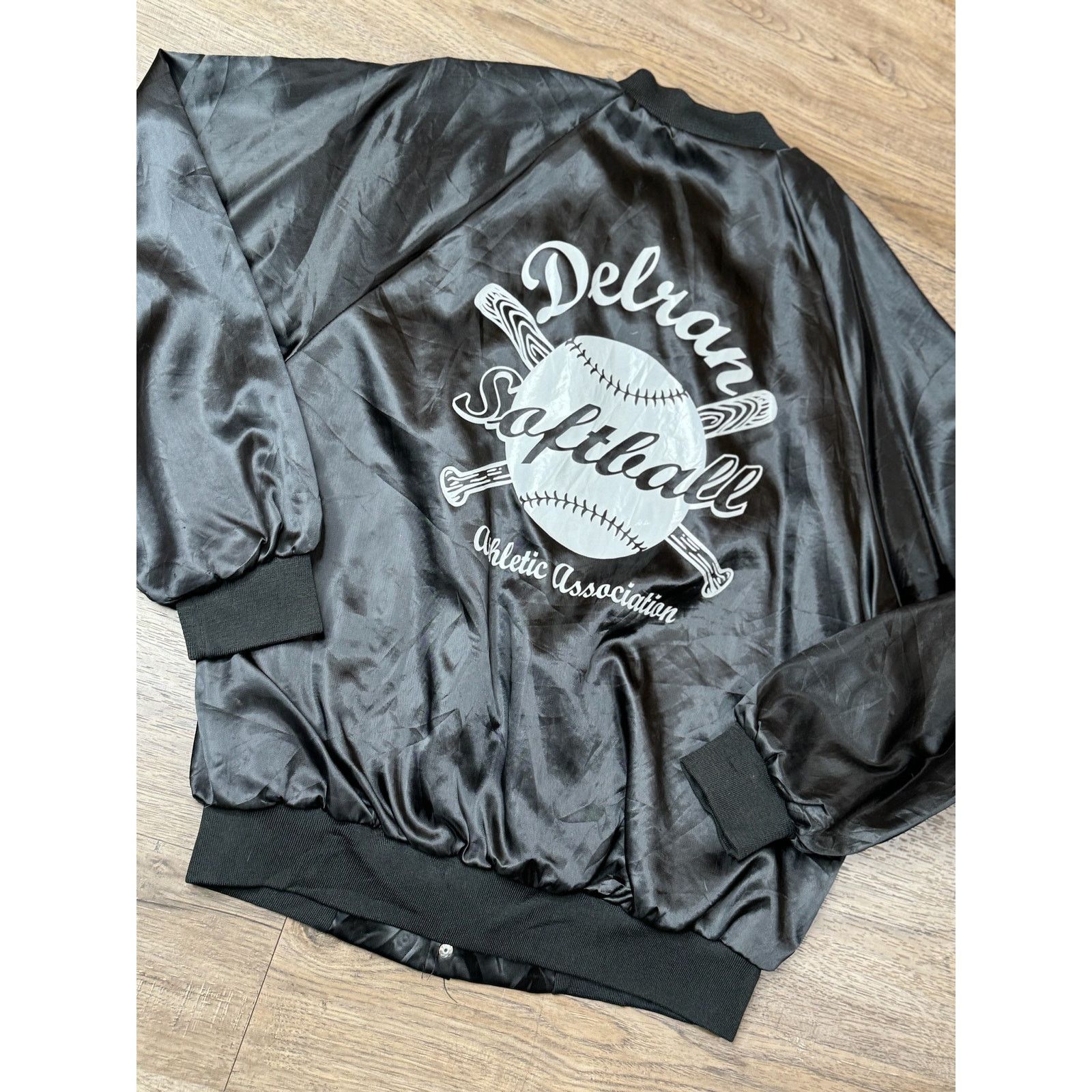 Vintage Vintage Cardinal Satin Jacket Embroidered "Mindy" Softball Size US XL / EU 56 / 4 - 7 Thumbnail