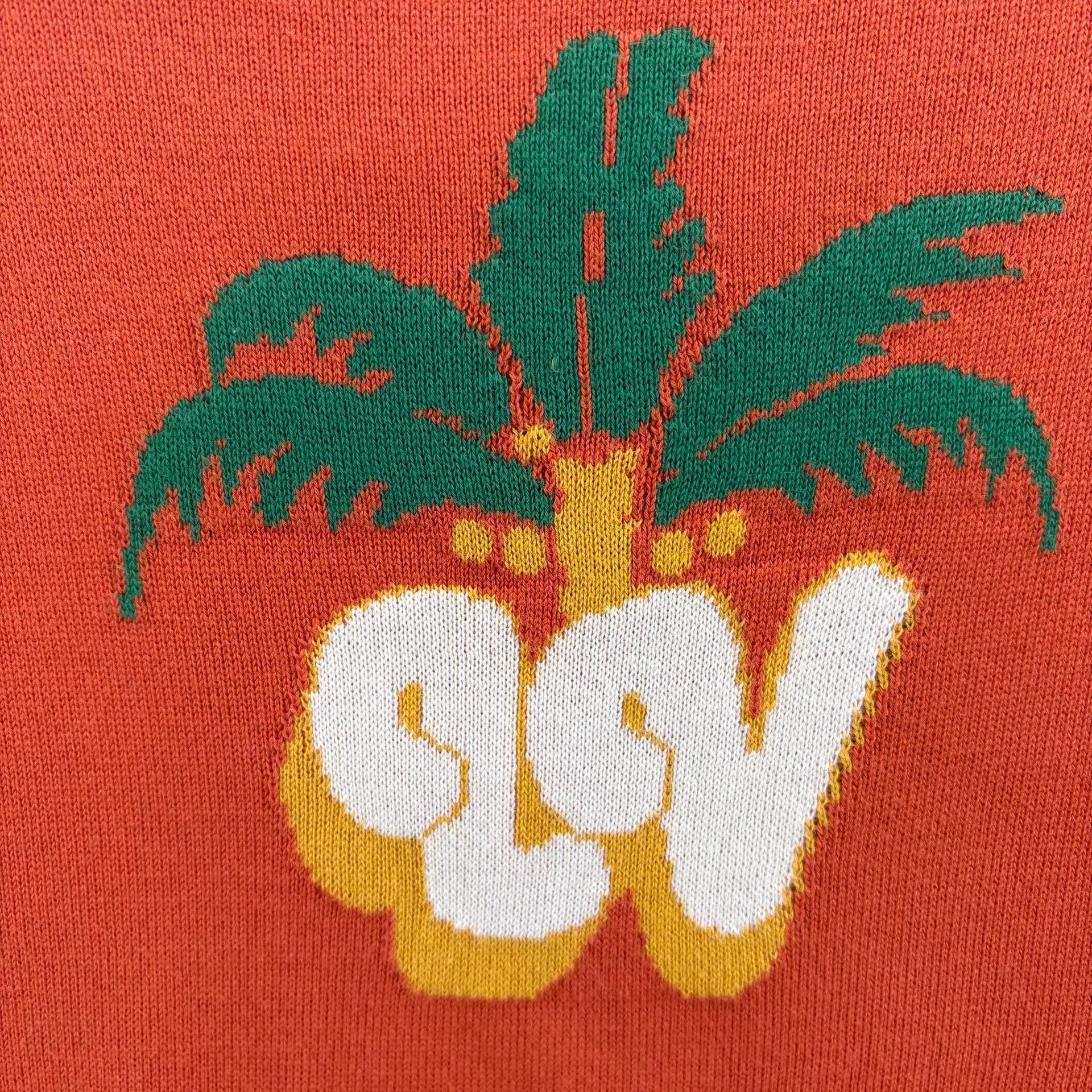 Louis Vuitton Louis Vuitton Orange Coconut Tree Knit Short Sleeve S Size US S / EU 44-46 / 1 - 4 Thumbnail