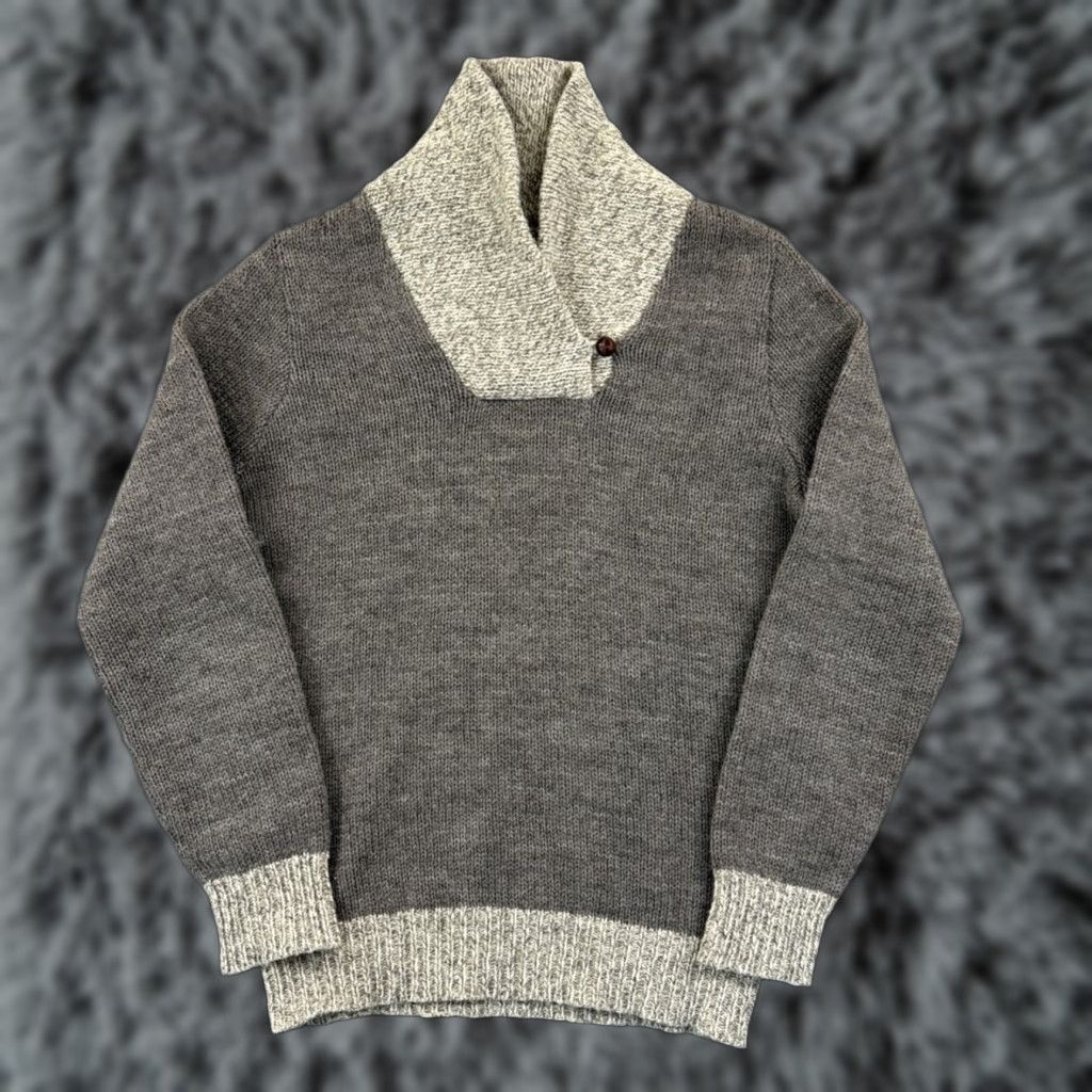 Lands' End VINTAGE Lands' End Sweater Womens Medium Gray 90s Long Sleeve Shawl Collar Wool Pullover Knits Size M / US 6-8 / IT 42-44 - 1 Thumbnail