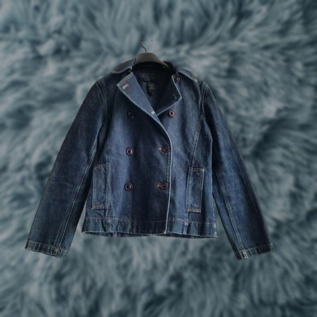 Vintage The Limited Stretch Denim Jacket Women Button Fitted Size Small Blue Denim Jacket Size S / US 4 / IT 40 - 1 Thumbnail