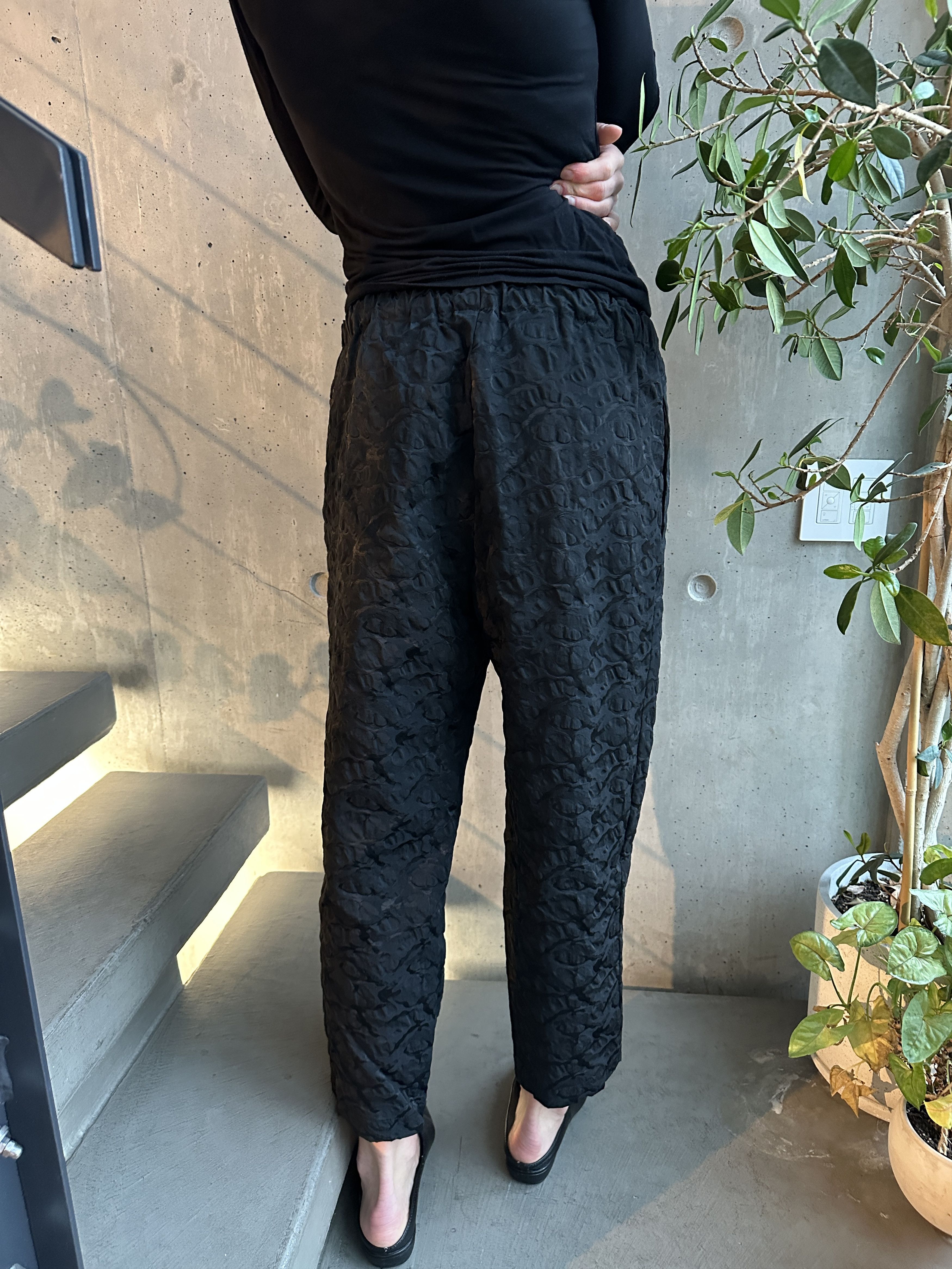 Comme des Garcons Textured black pant Size 34" / US 12 / IT 48 - 4 Thumbnail