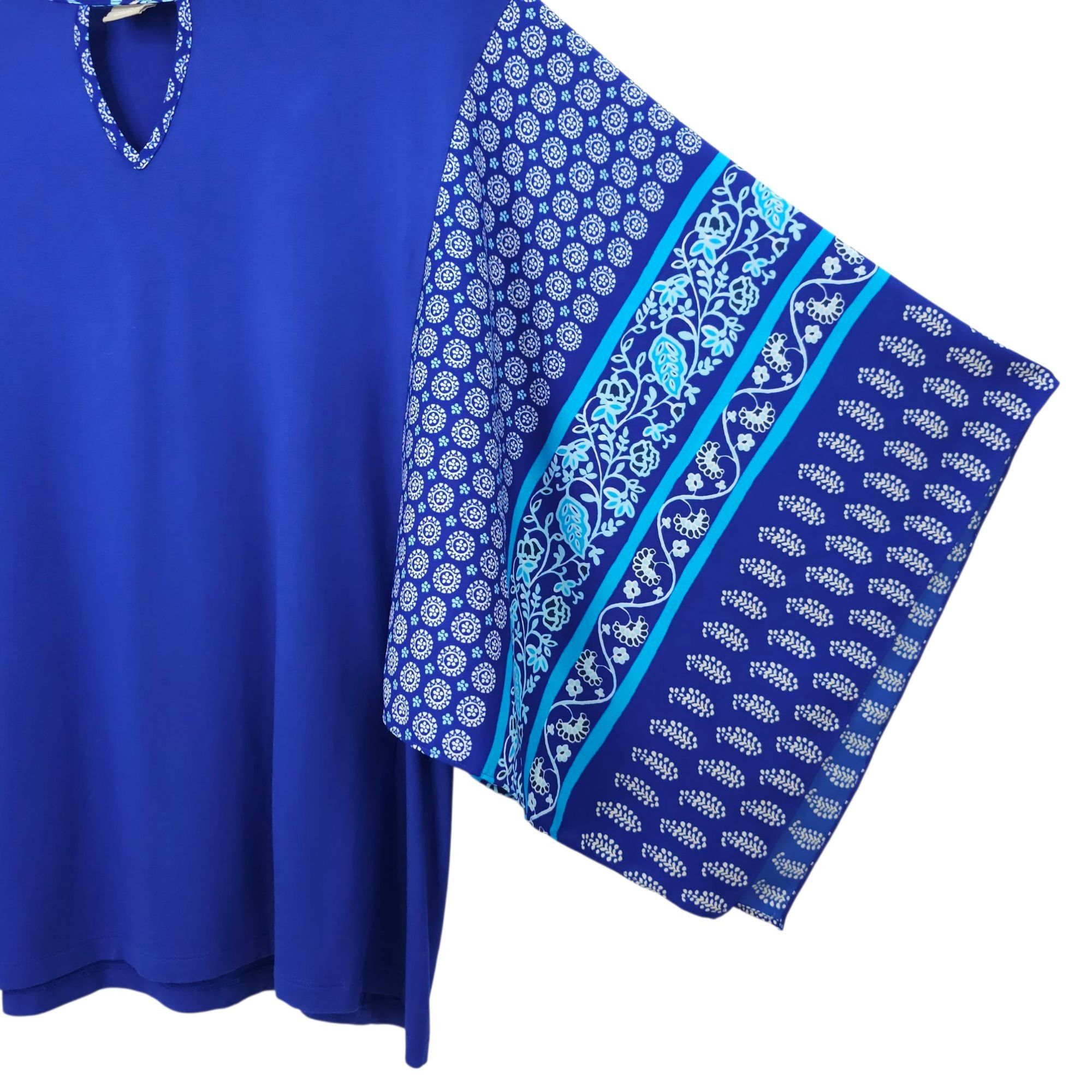 Chicos Chicos Pullover Top Womens 2 US L Paisley Handkerchief Batwi Size L / US 10 / IT 46 - 12 Thumbnail