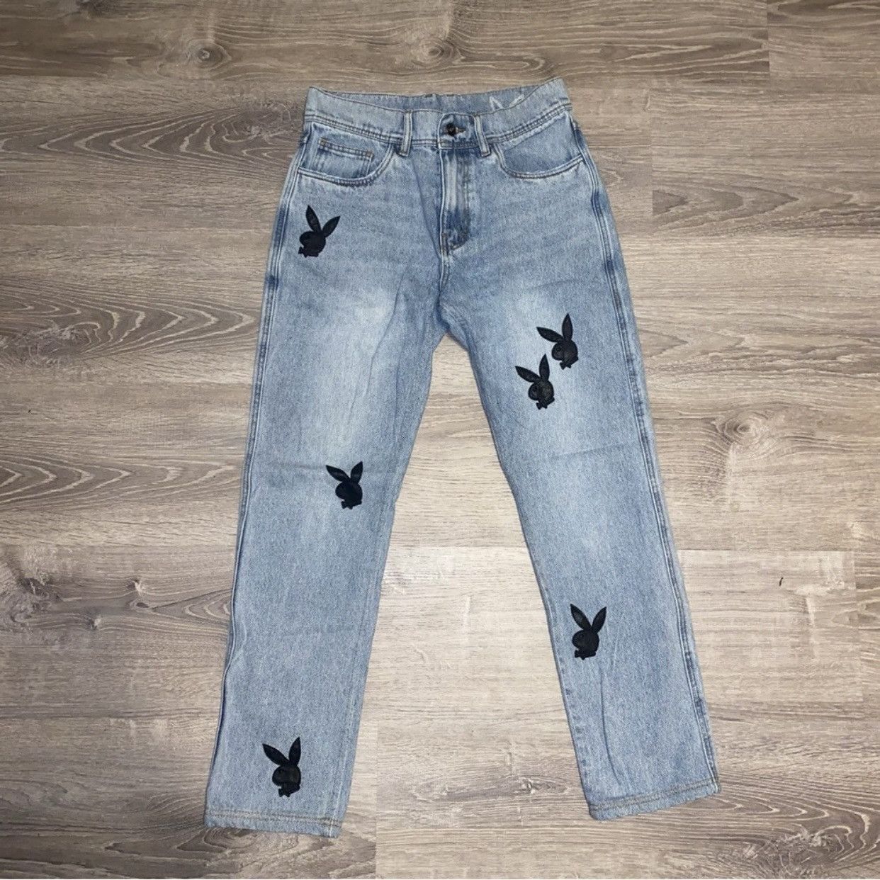 Playboy Playboy X Pleasure Bunny Applique Denim Size US 30 / EU 46 - 1 Thumbnail