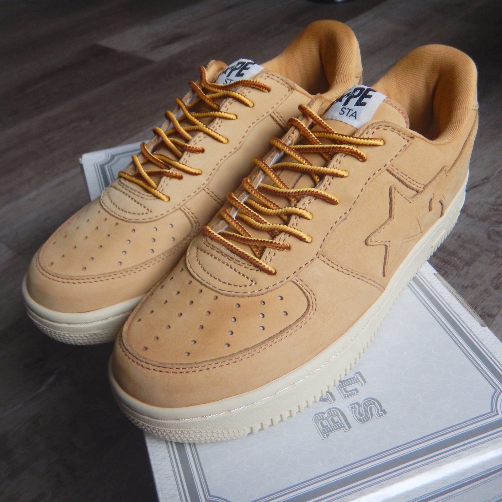 Bape Rare Early 00s Tan Wheat Bapesta Low | Grailed