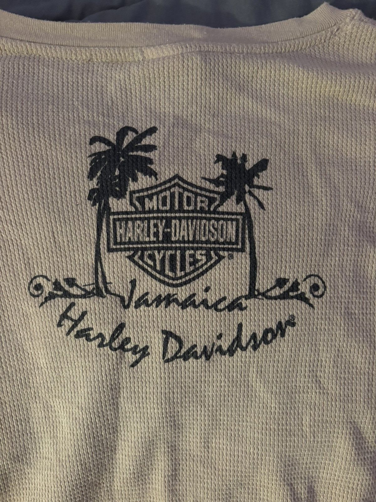 Harley Davidson Vintage men/woman Harley Davidson beige thermal long sleeve Size US L / EU 52-54 / 3 - 5 Thumbnail