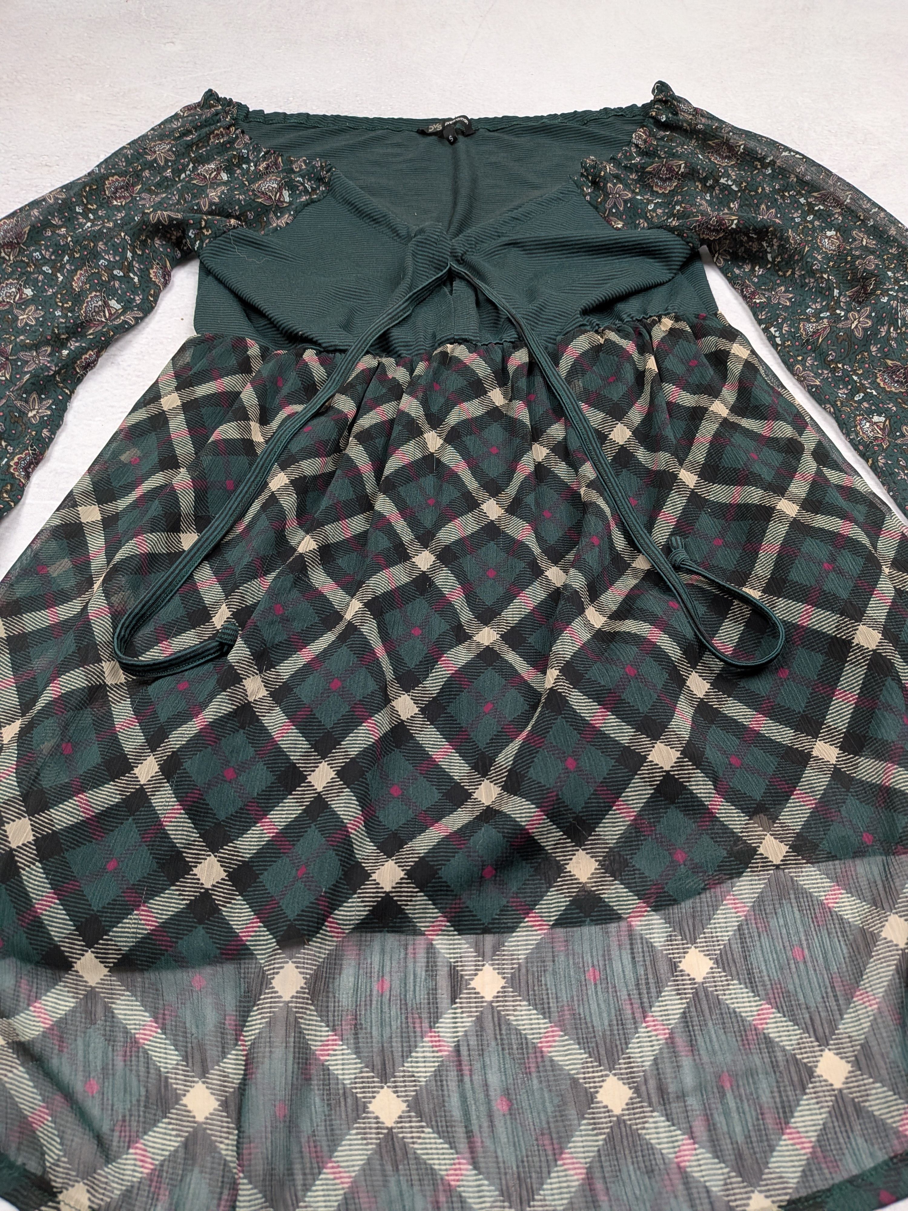 DVS DVS Tartan Floral Tunic Top S | Mini Dress Made in Italy Size S / US 4 / IT 40 - 3 Thumbnail