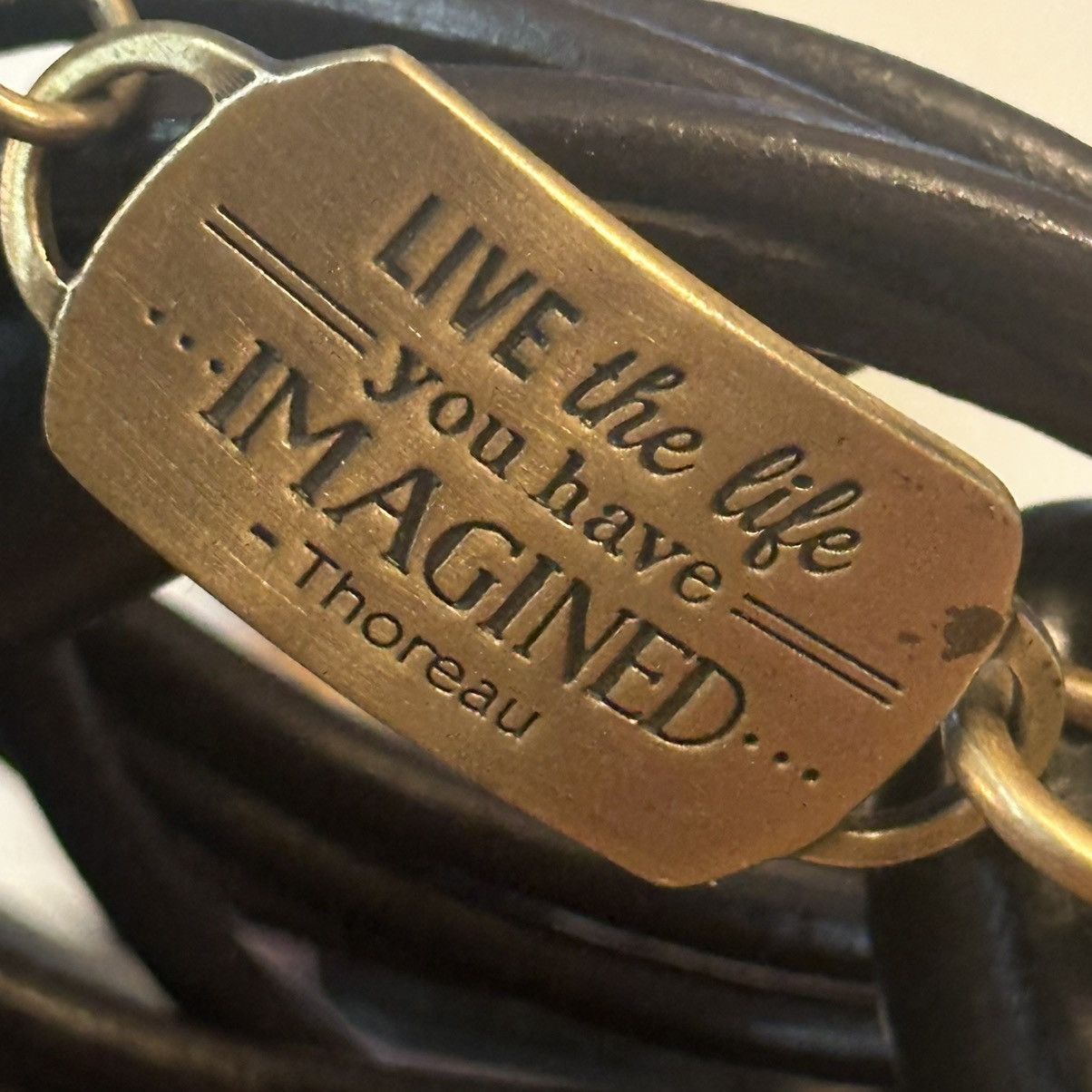 Other Love the life you have imagined leather cord wrap bracelet Size ONE SIZE - 3 Thumbnail